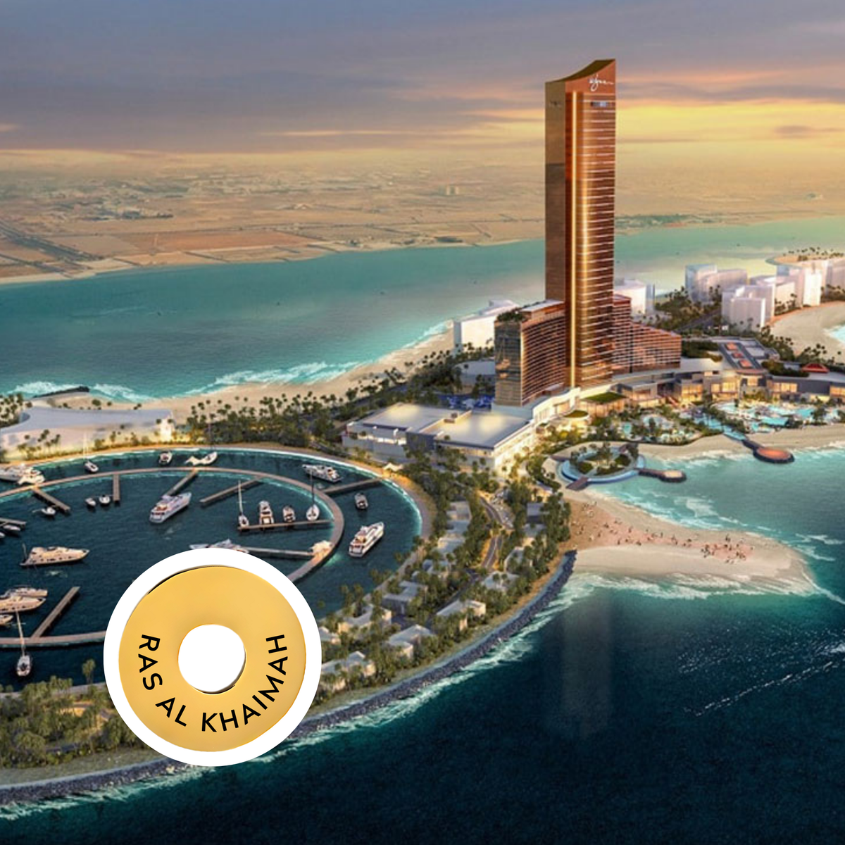 Ras Al Khaimah engraved city travel ring
