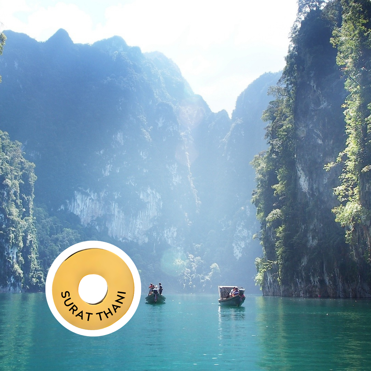 Surat Thani engraved city travel ring