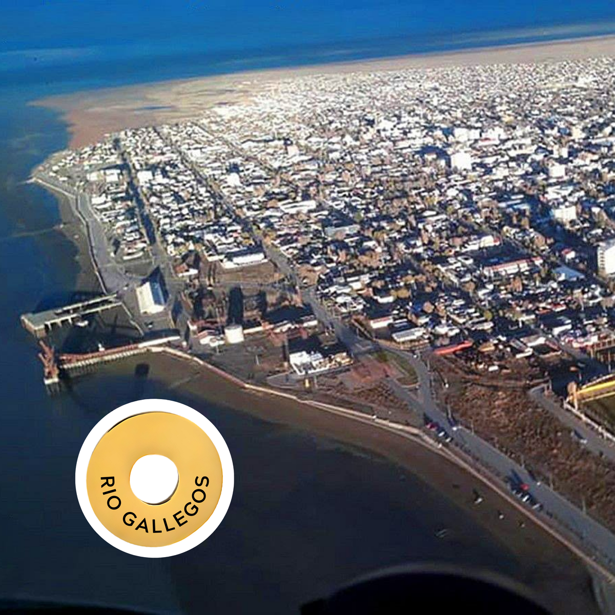 Rio Gallegos engraved city travel ring