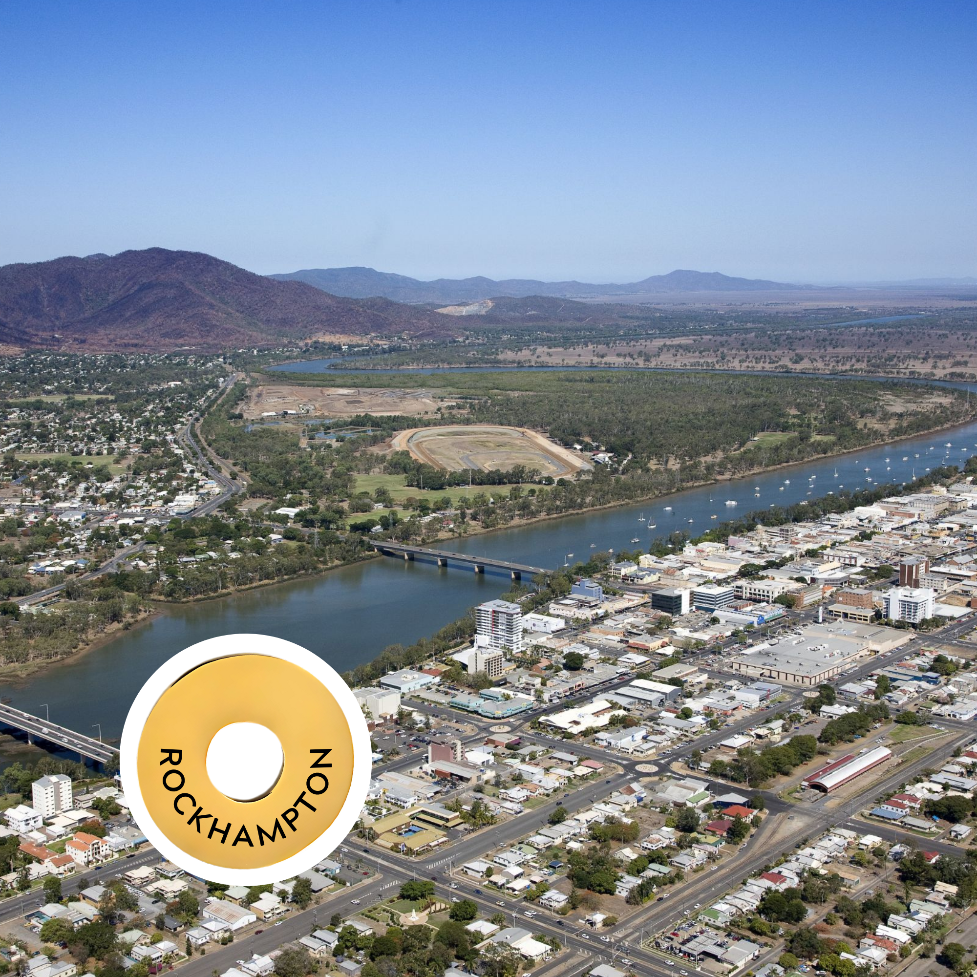 Rockhampton engraved city travel ring