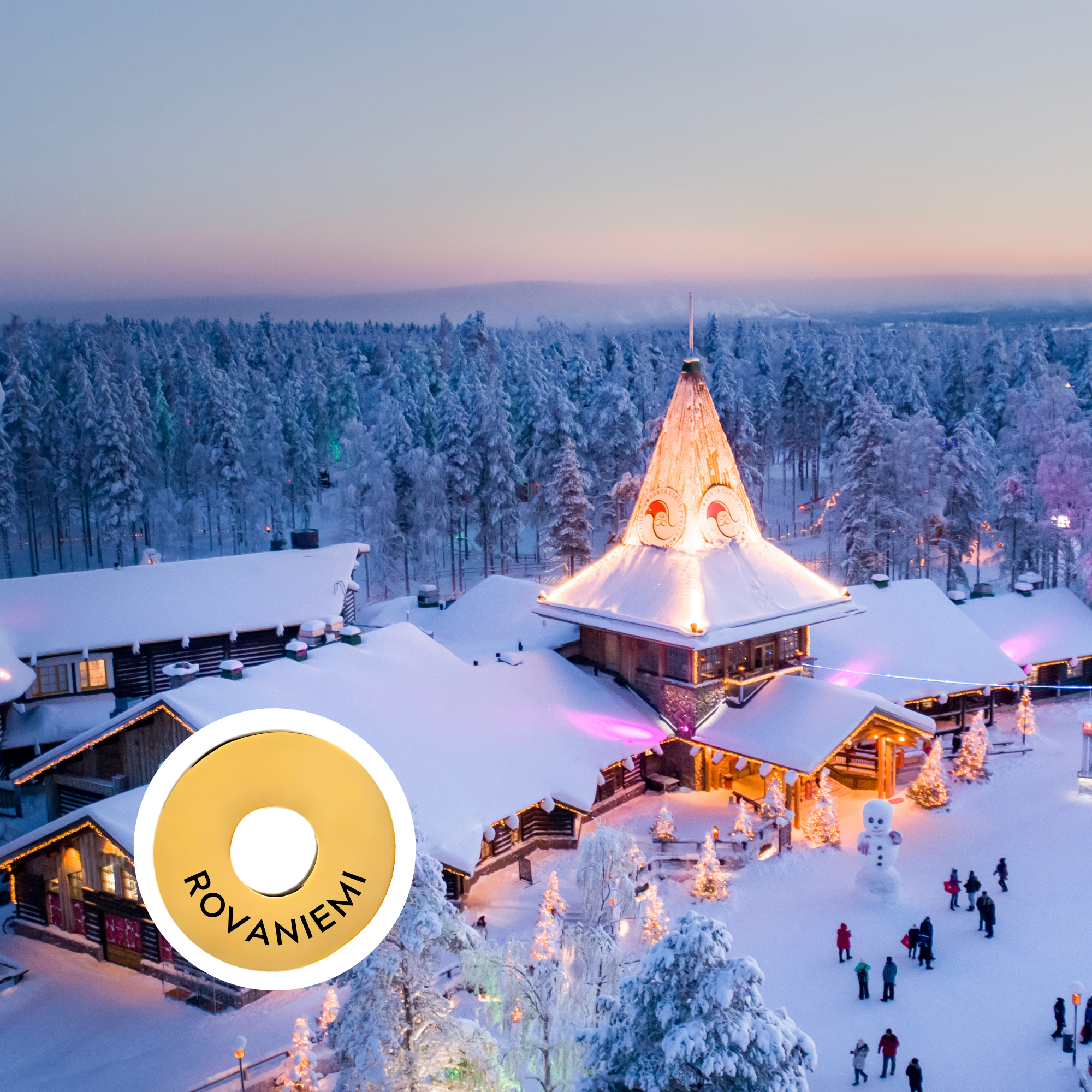 Rovaniemi engraved city travel ring