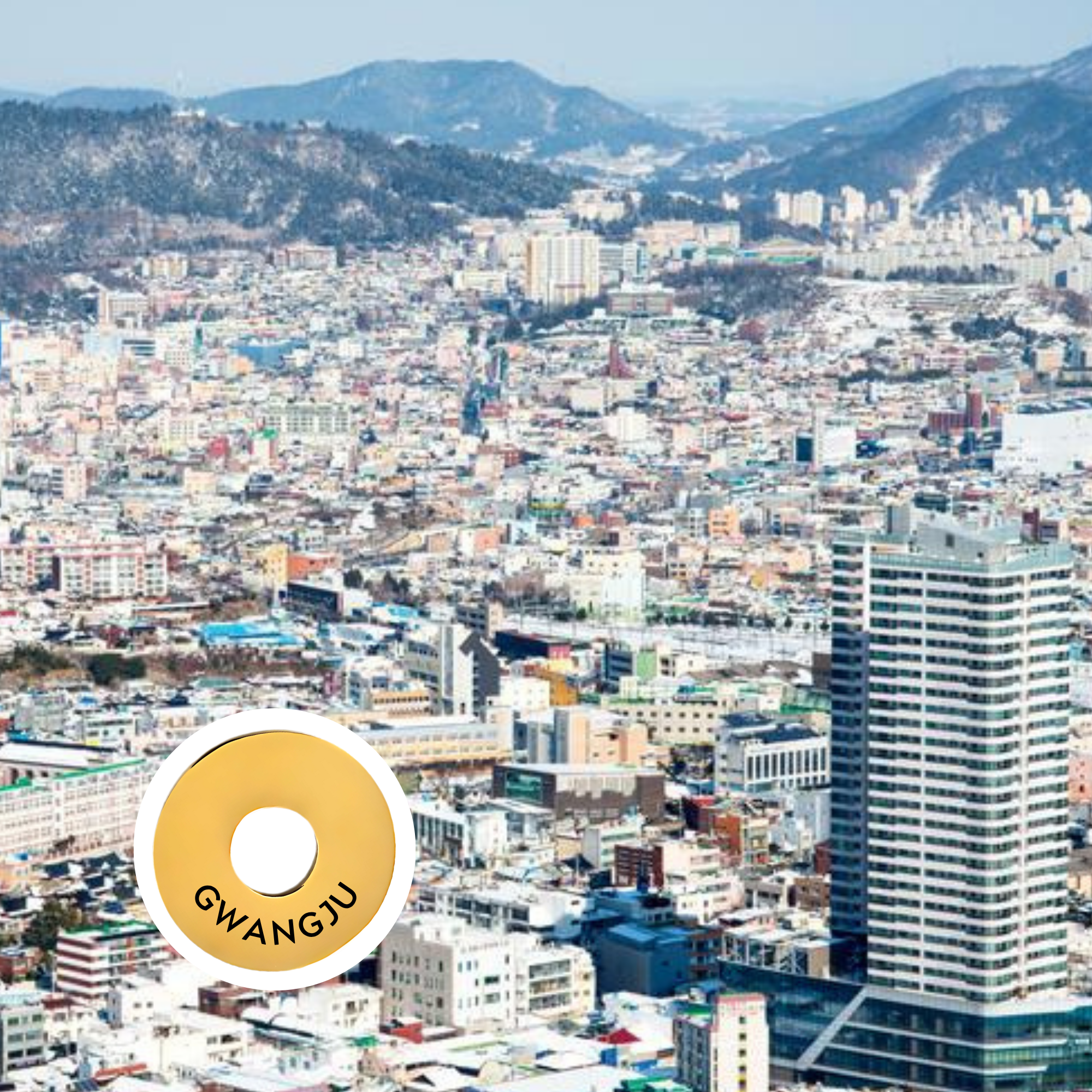 Gwangju engraved city travel ring