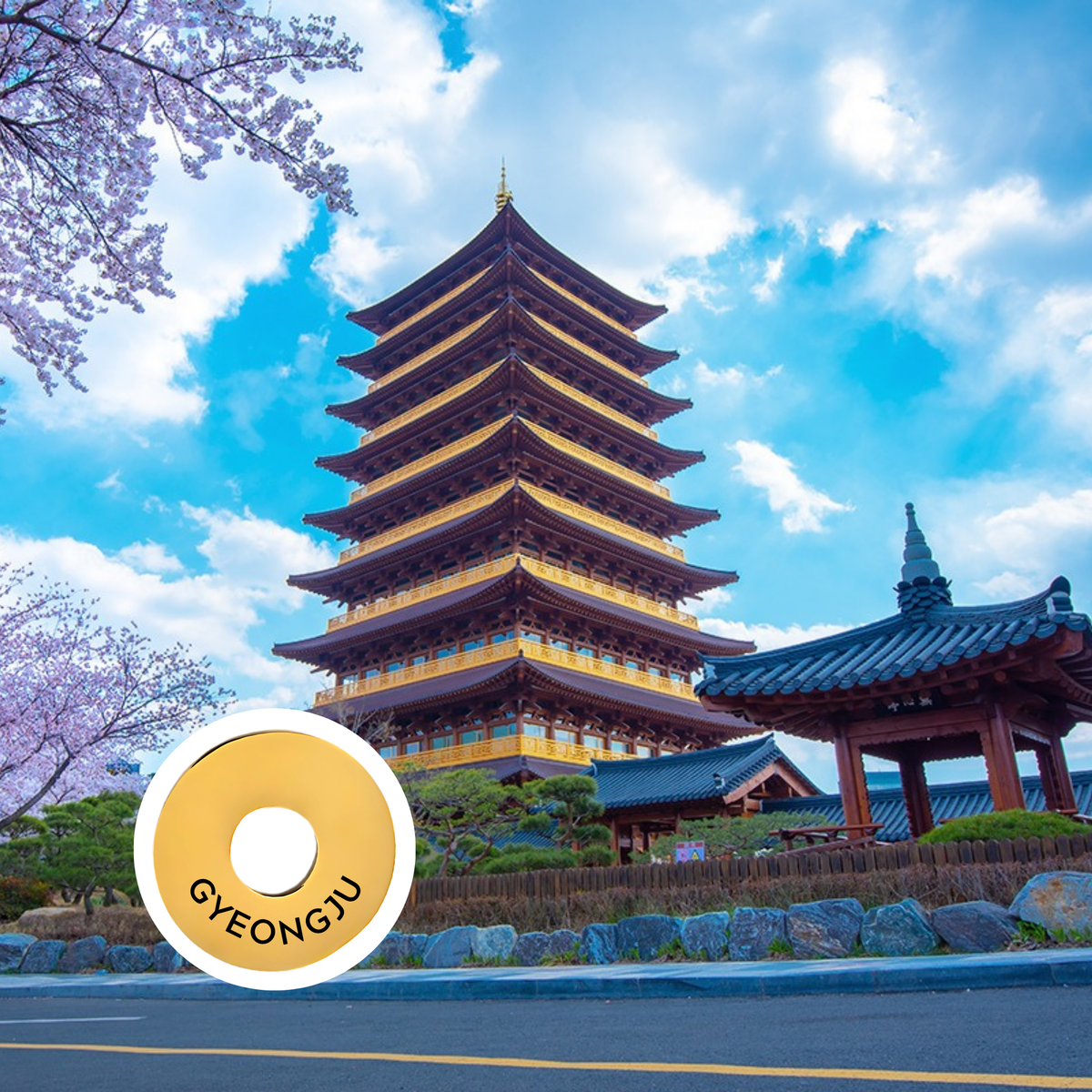 Gyeongju engraved city travel ring