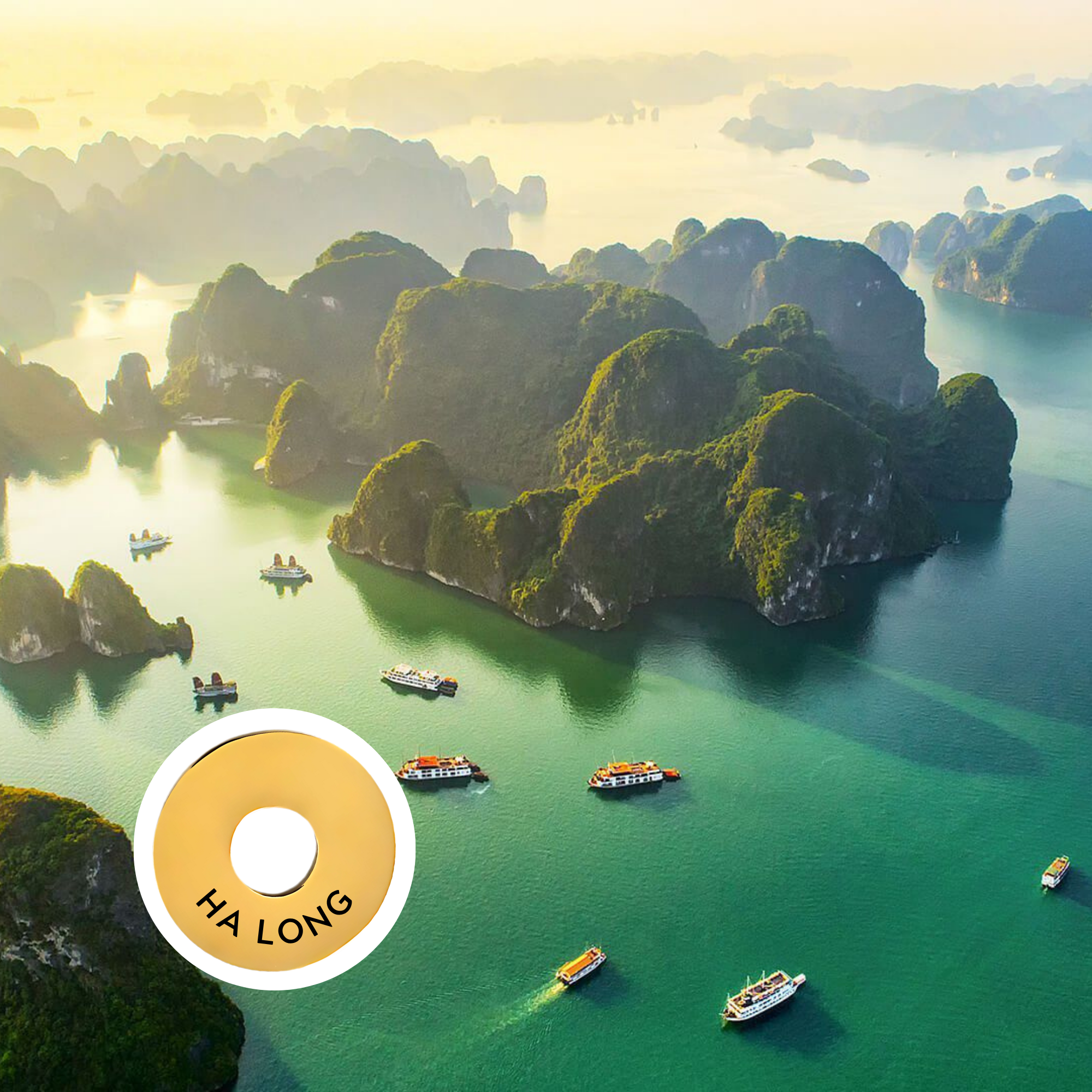 Ha Long engraved city travel ring