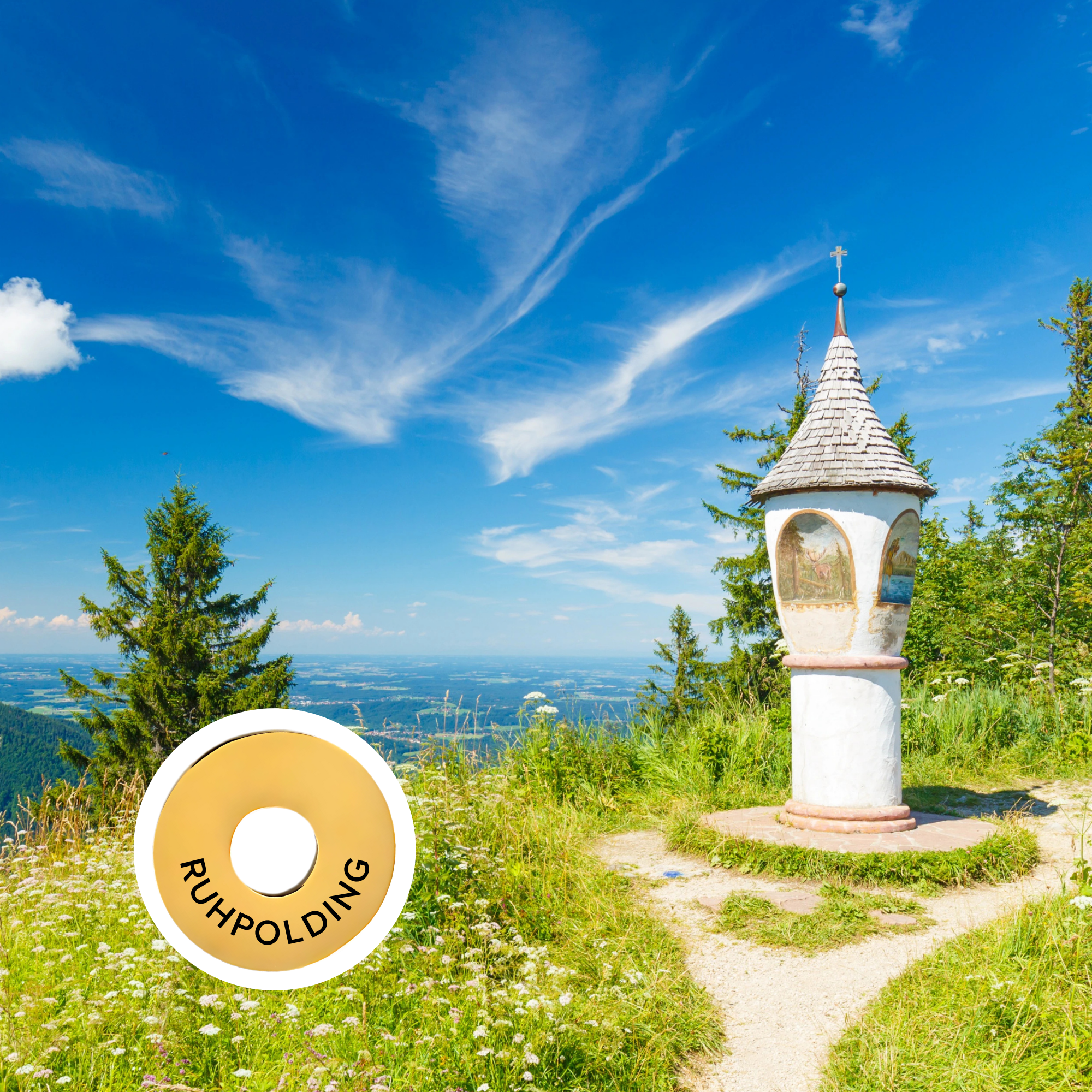 Ruhpolding engraved city travel ring