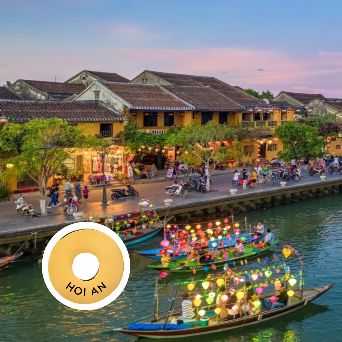 Hoi An engraved city travel ring