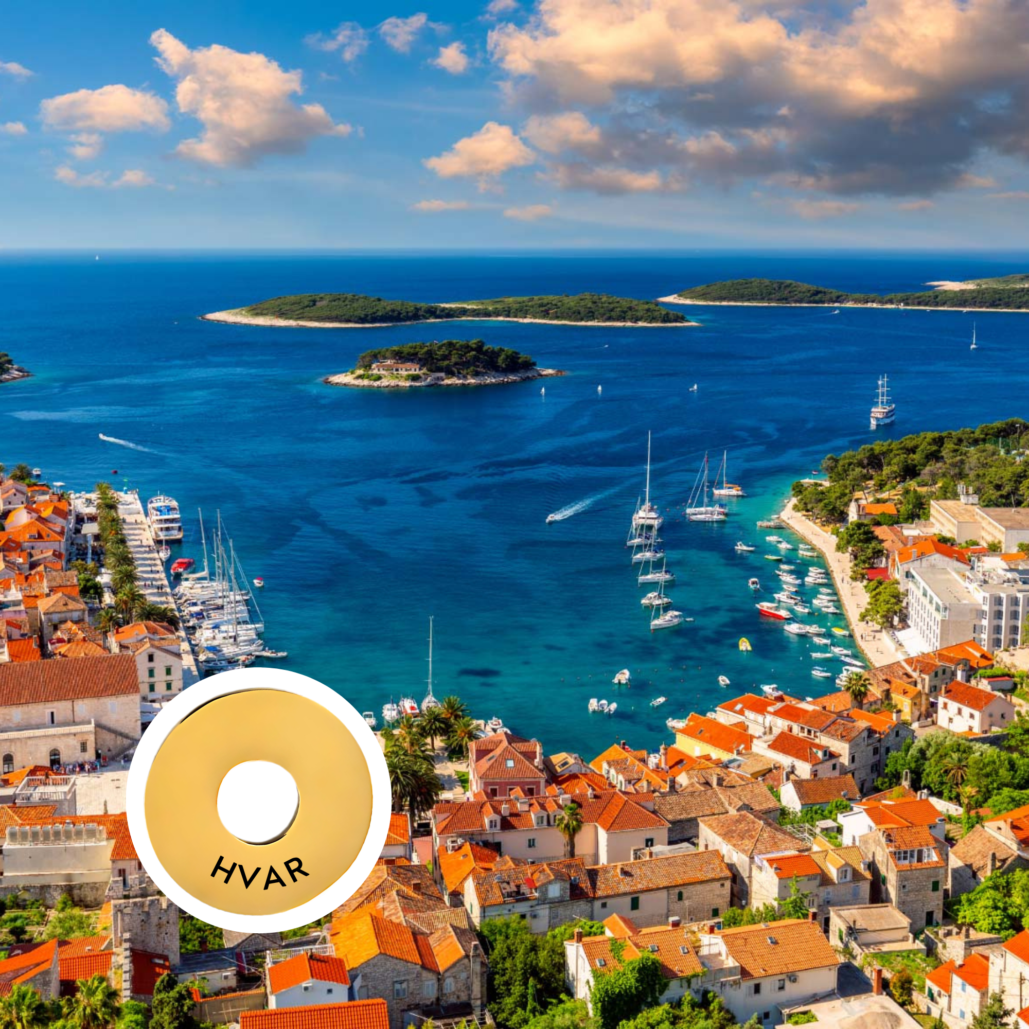Hvar engraved city travel ring