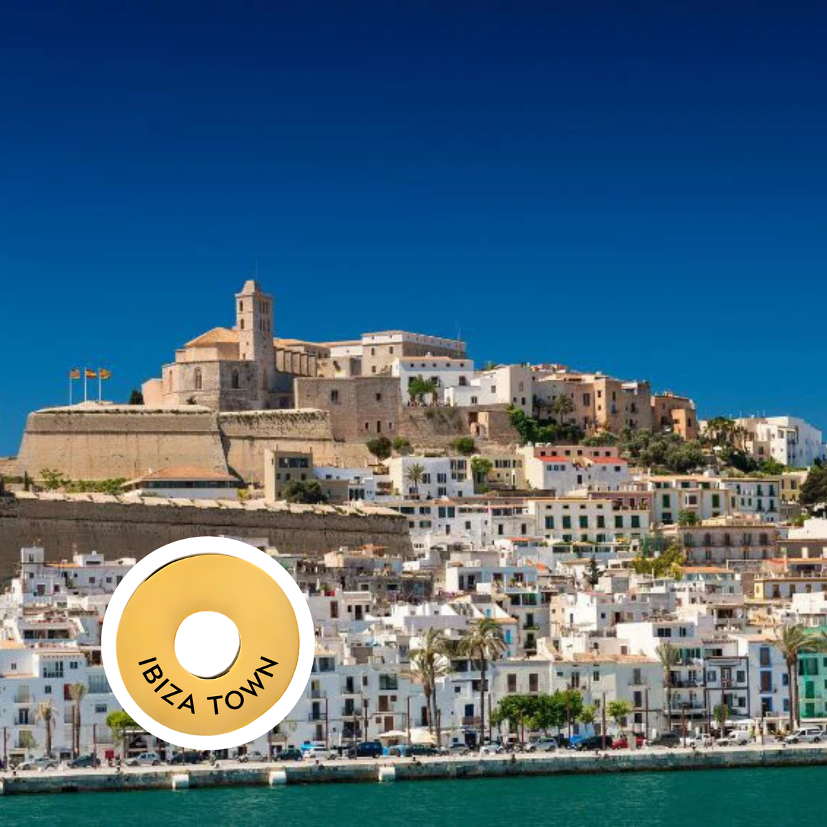 Ibiza Town engraved city travel ring