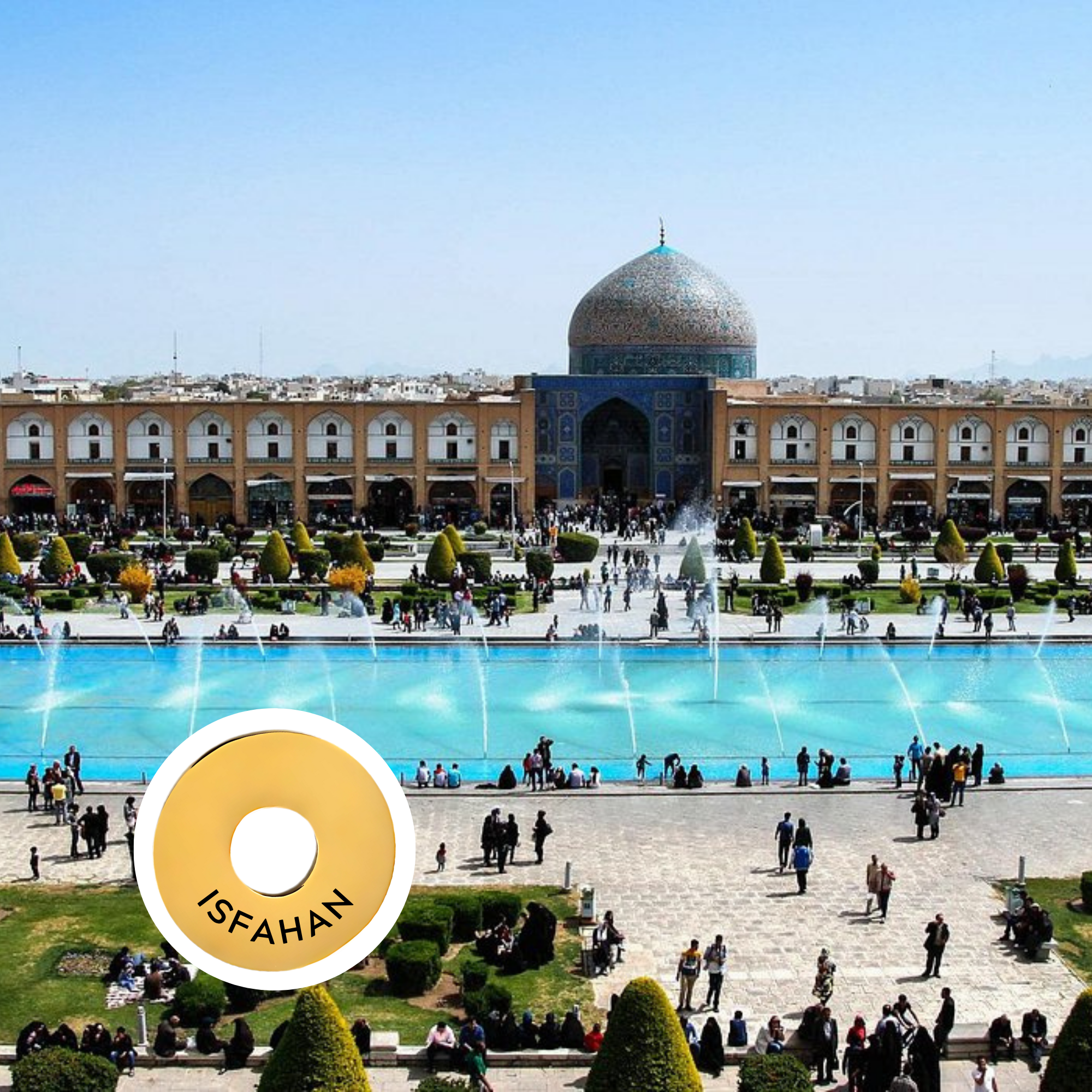 Isfahan engraved city travel ring