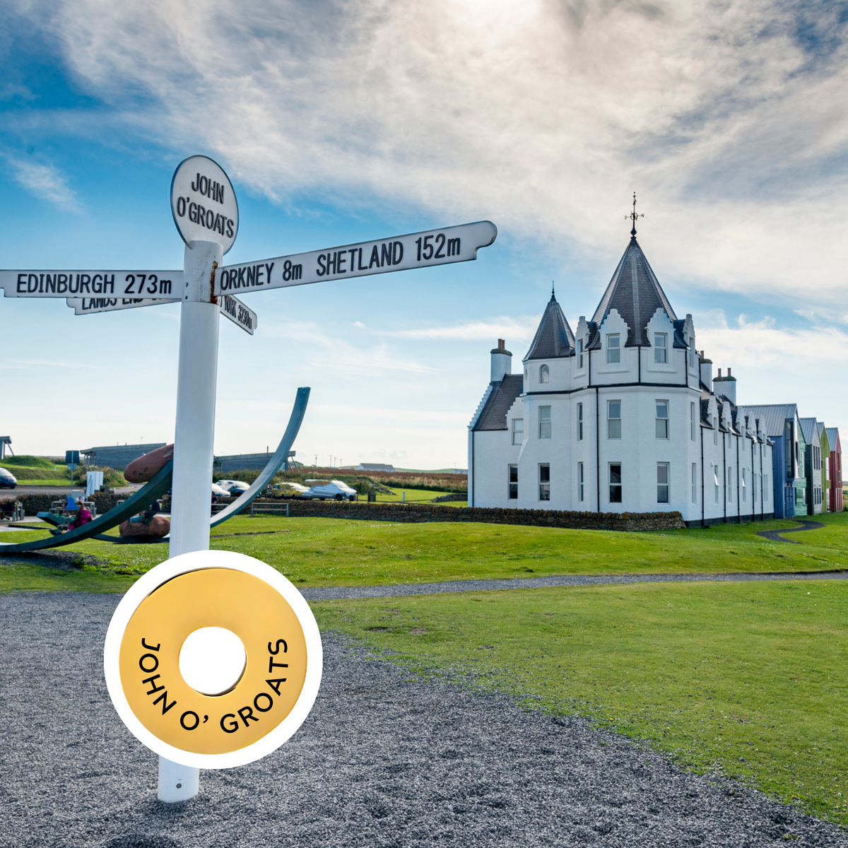 John o’ Groats engraved city travel ring
