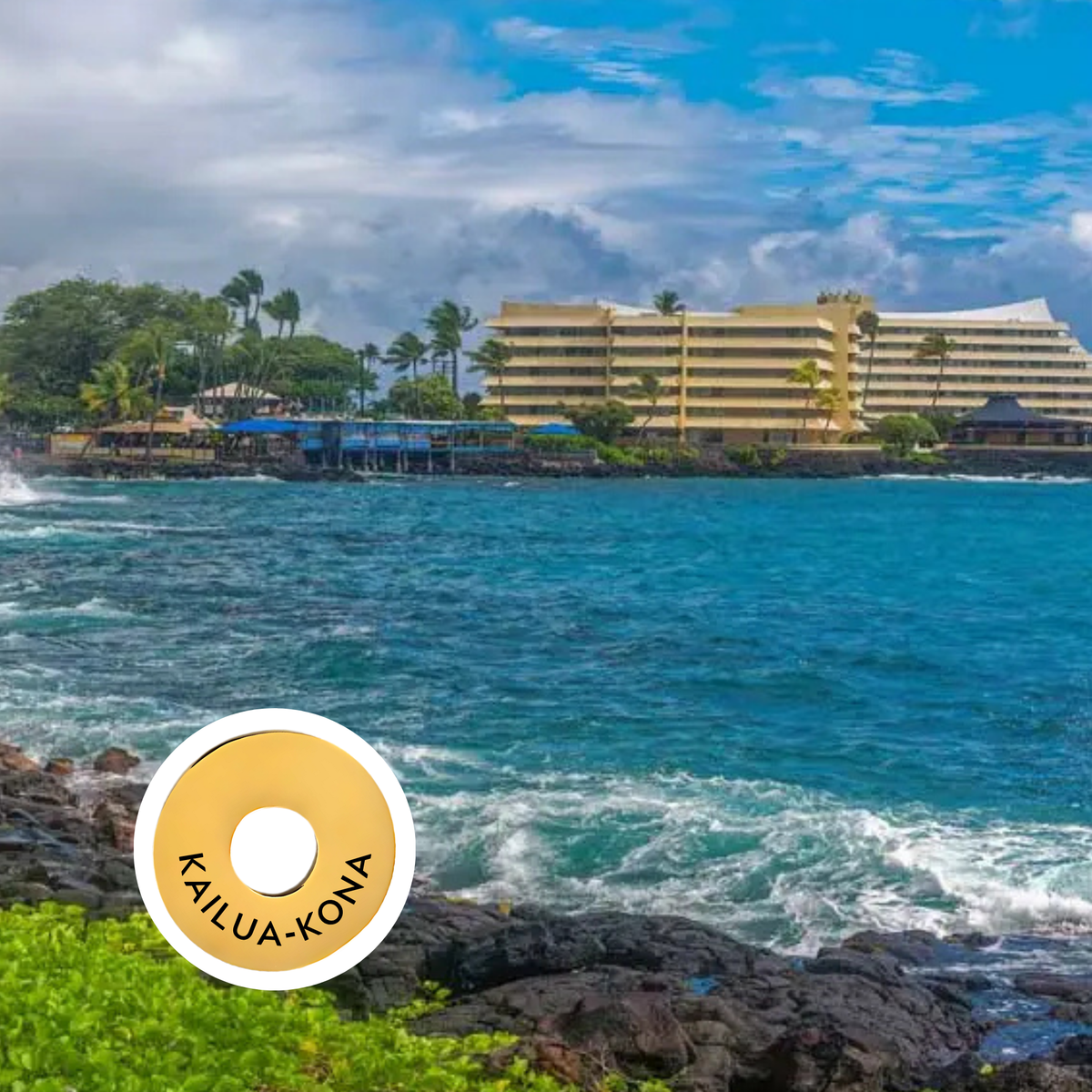 Kailua‑Kona engraved city travel ring