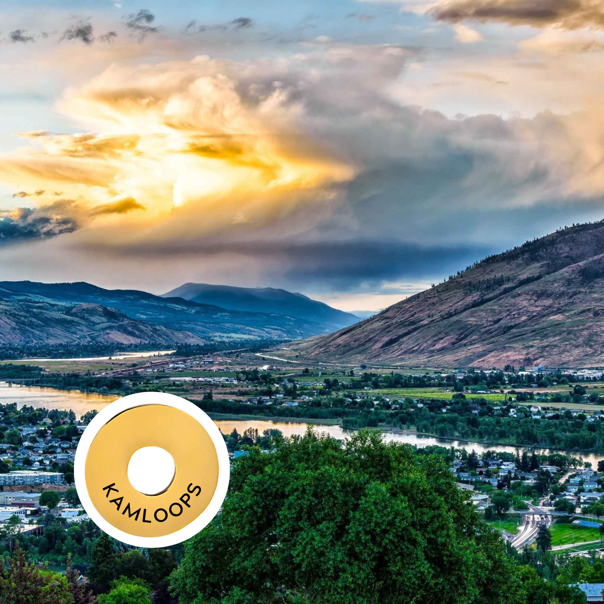 Kamloops engraved city travel ring