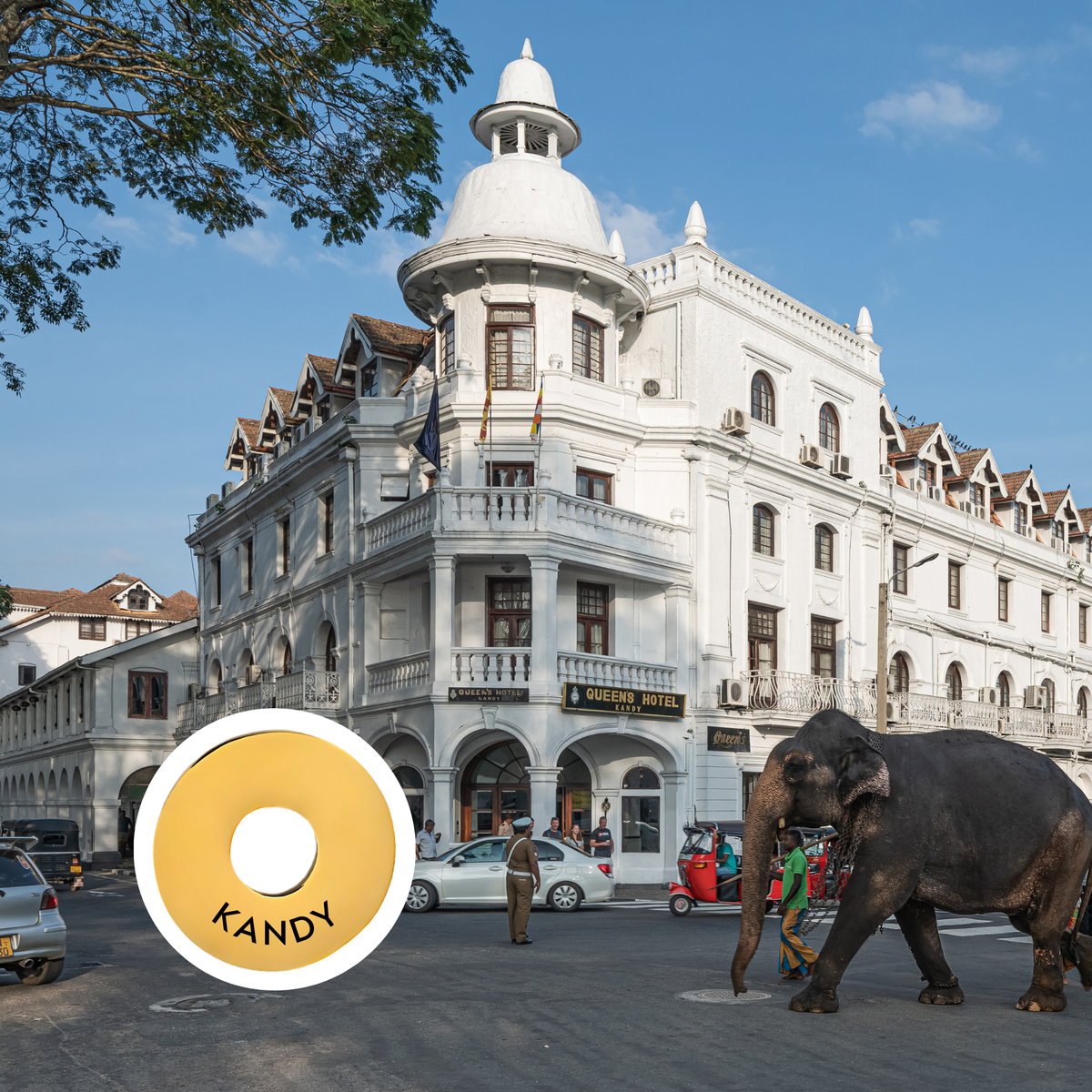 Kandy engraved city travel ring