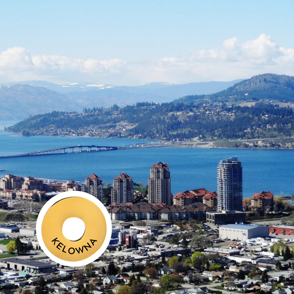 Kelowna engraved city travel ring