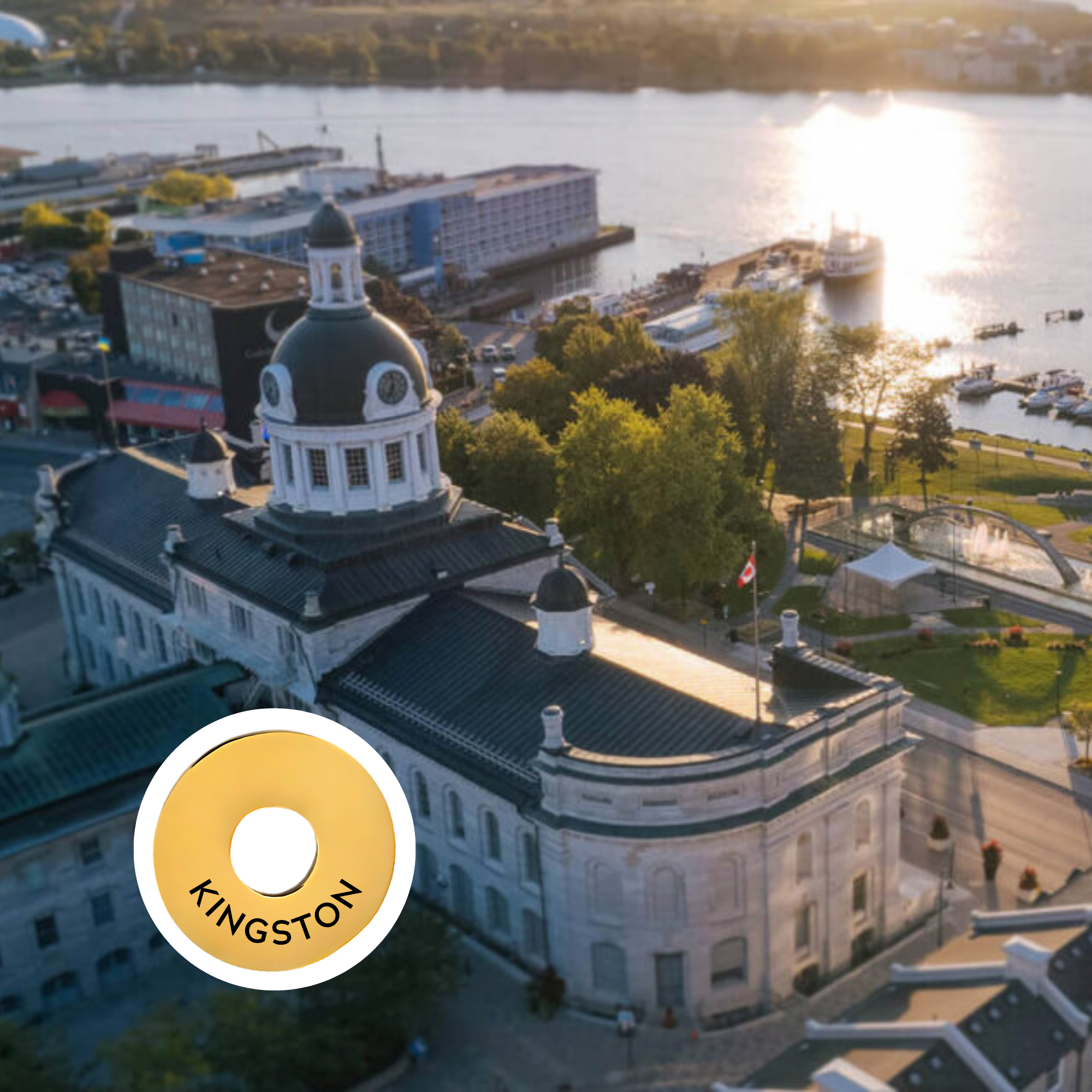 Kingston engraved city travel ring