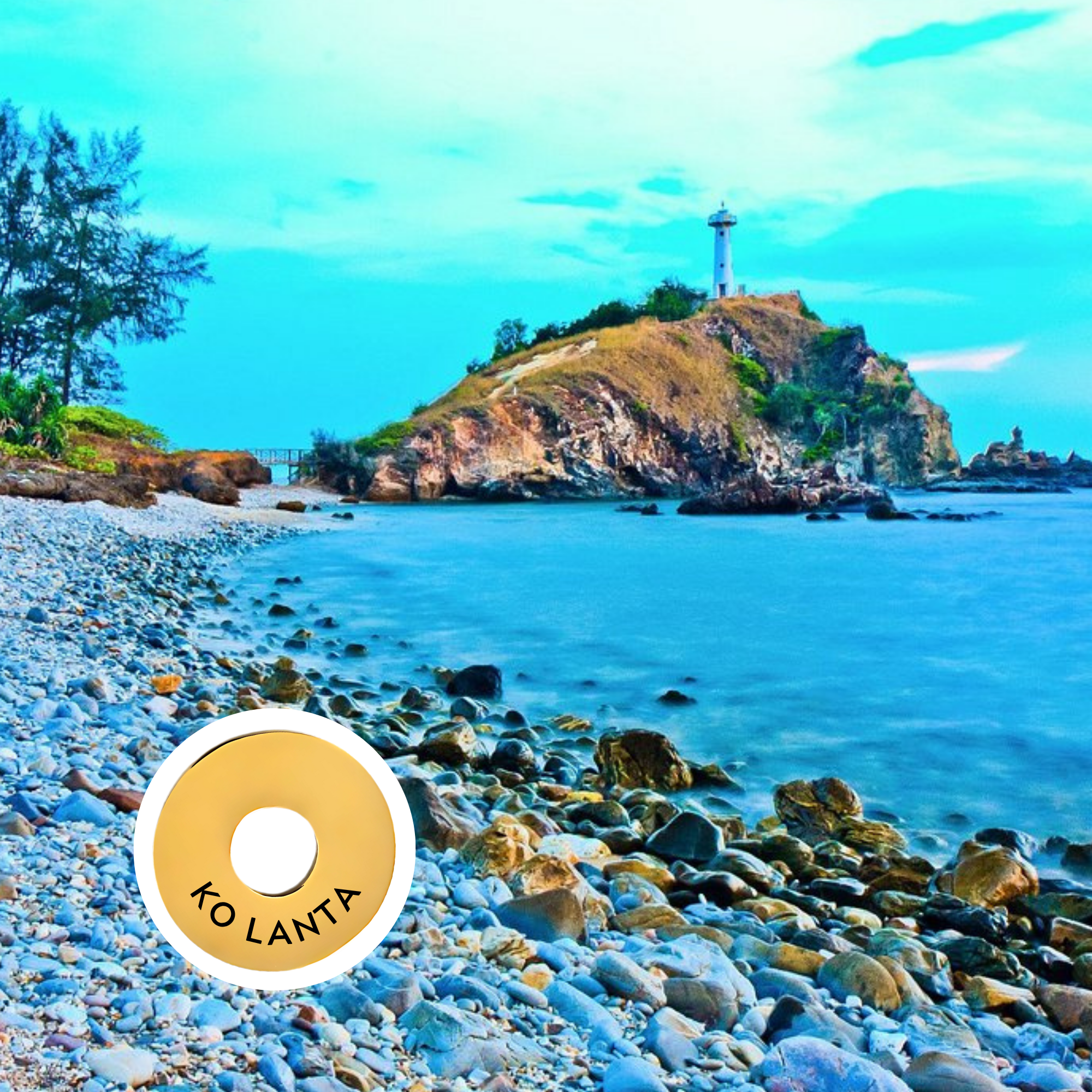 Ko Lanta engraved city travel ring