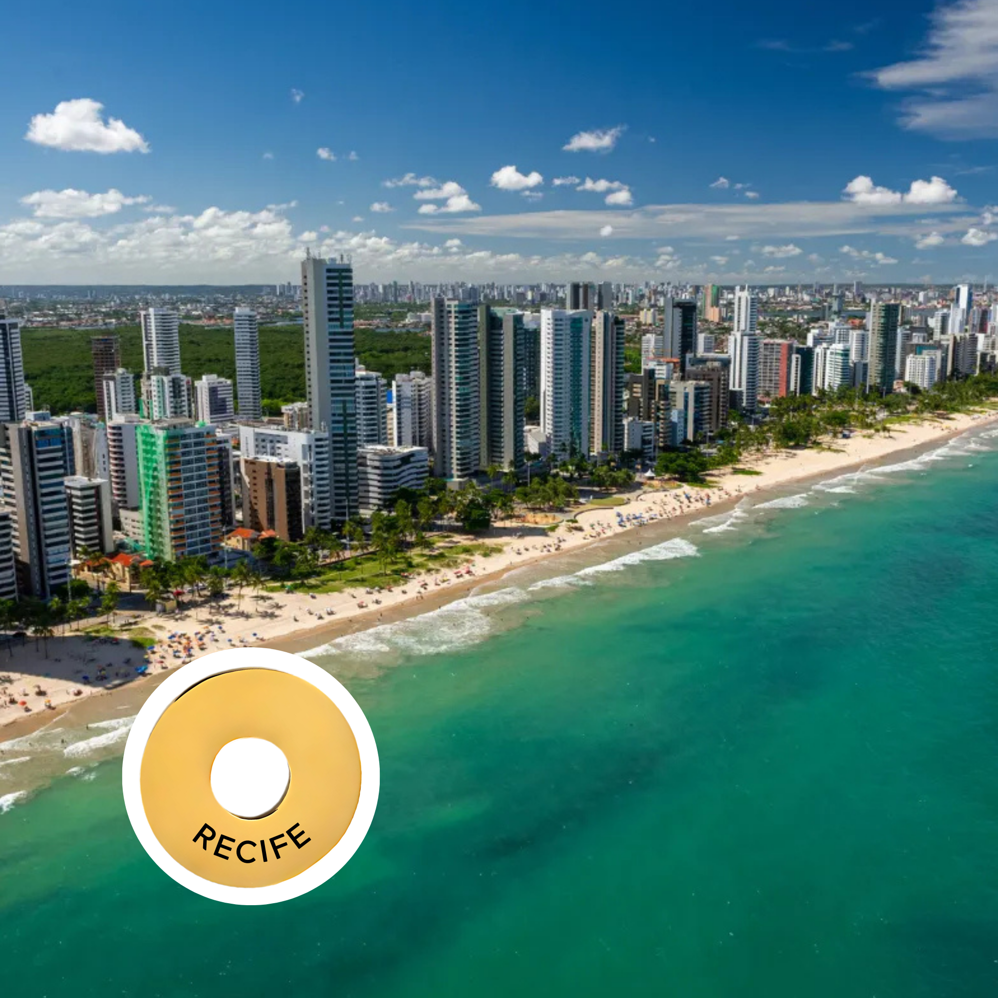 Recife engraved city travel ring