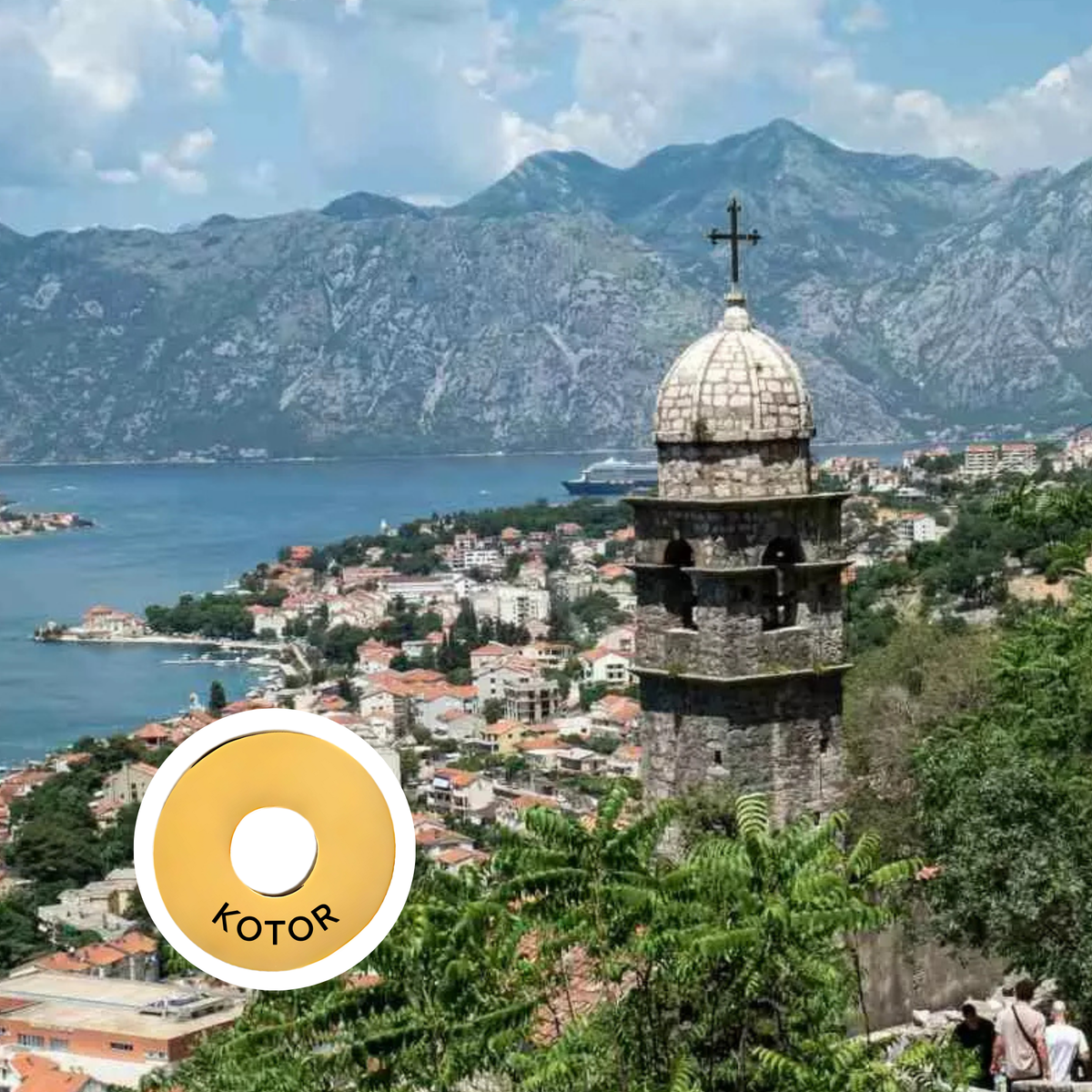 Kotor engraved city travel ring