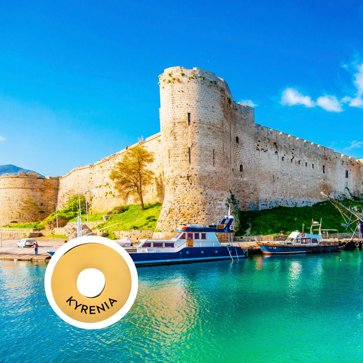 Kyrenia engraved city travel ring