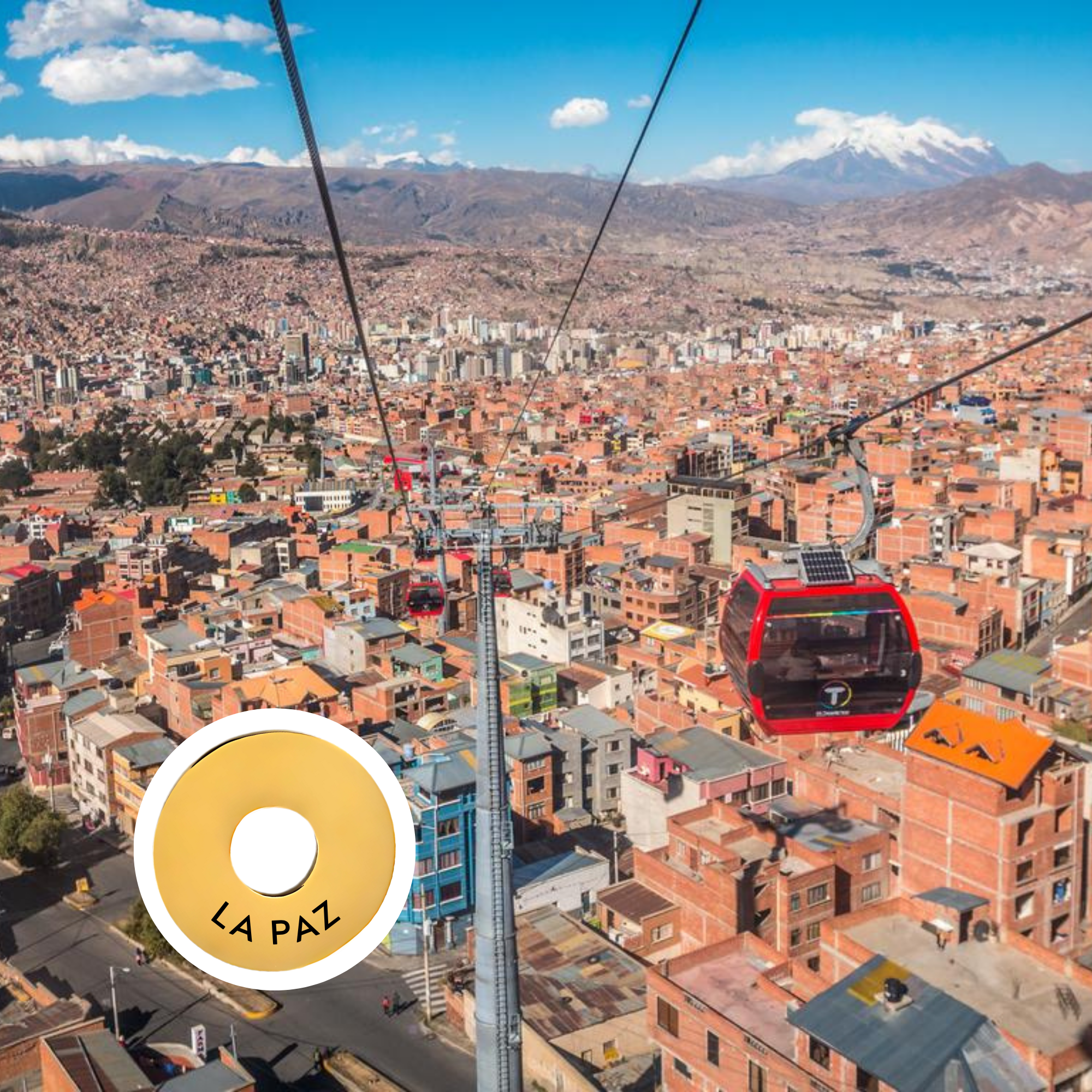 La Paz engraved city travel ring