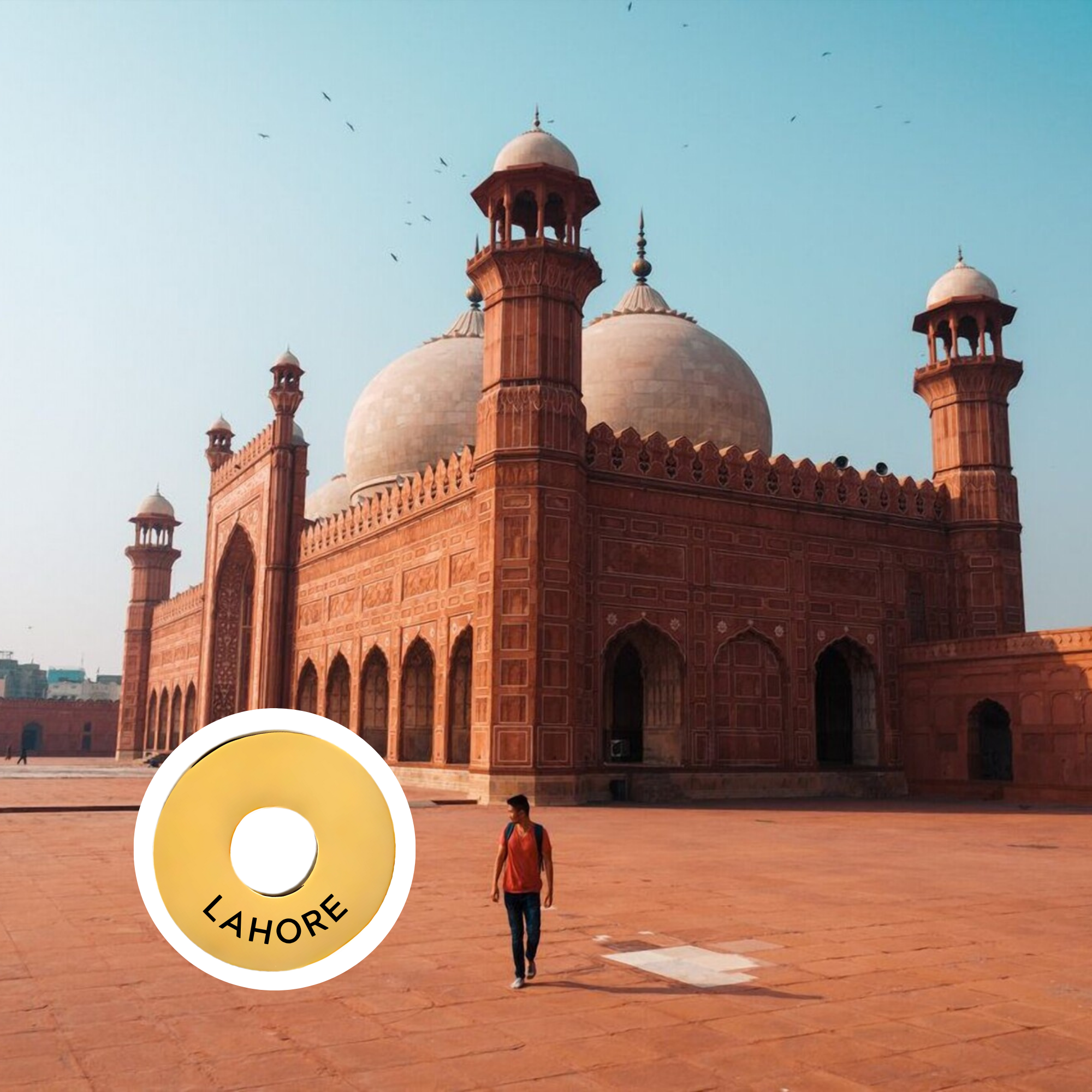 Lahore engraved city travel ring