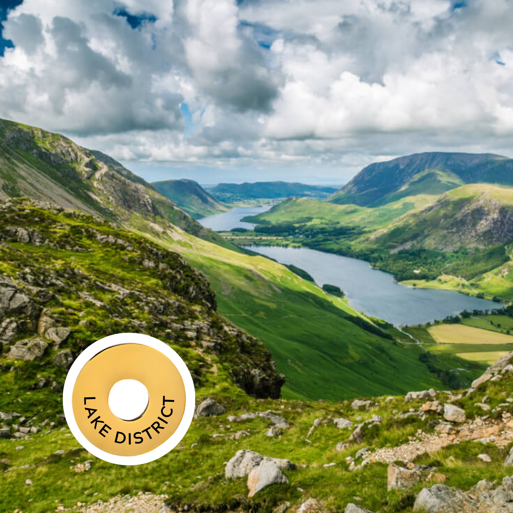 Lake District engraved city travel ring