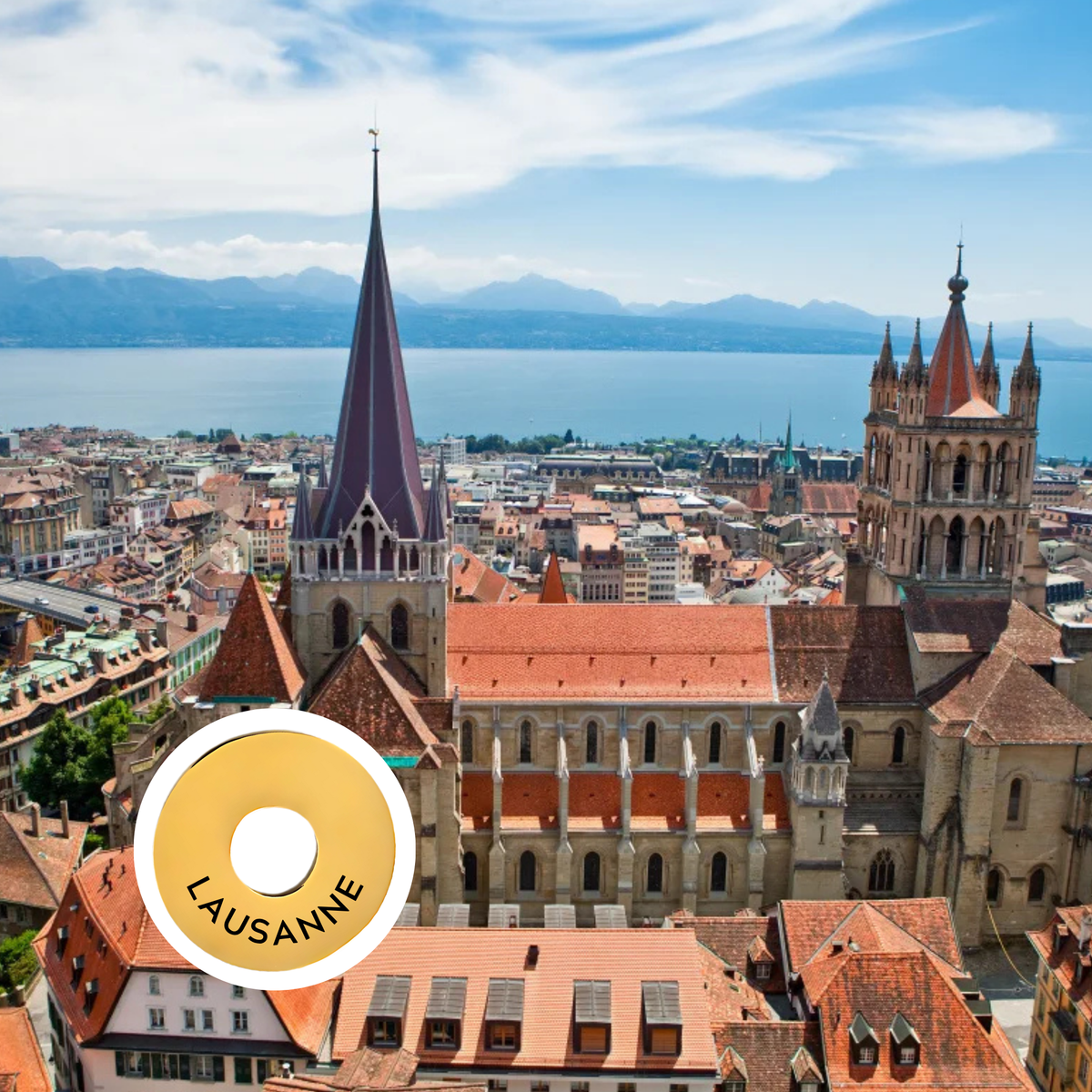 Lausanne engraved city travel ring
