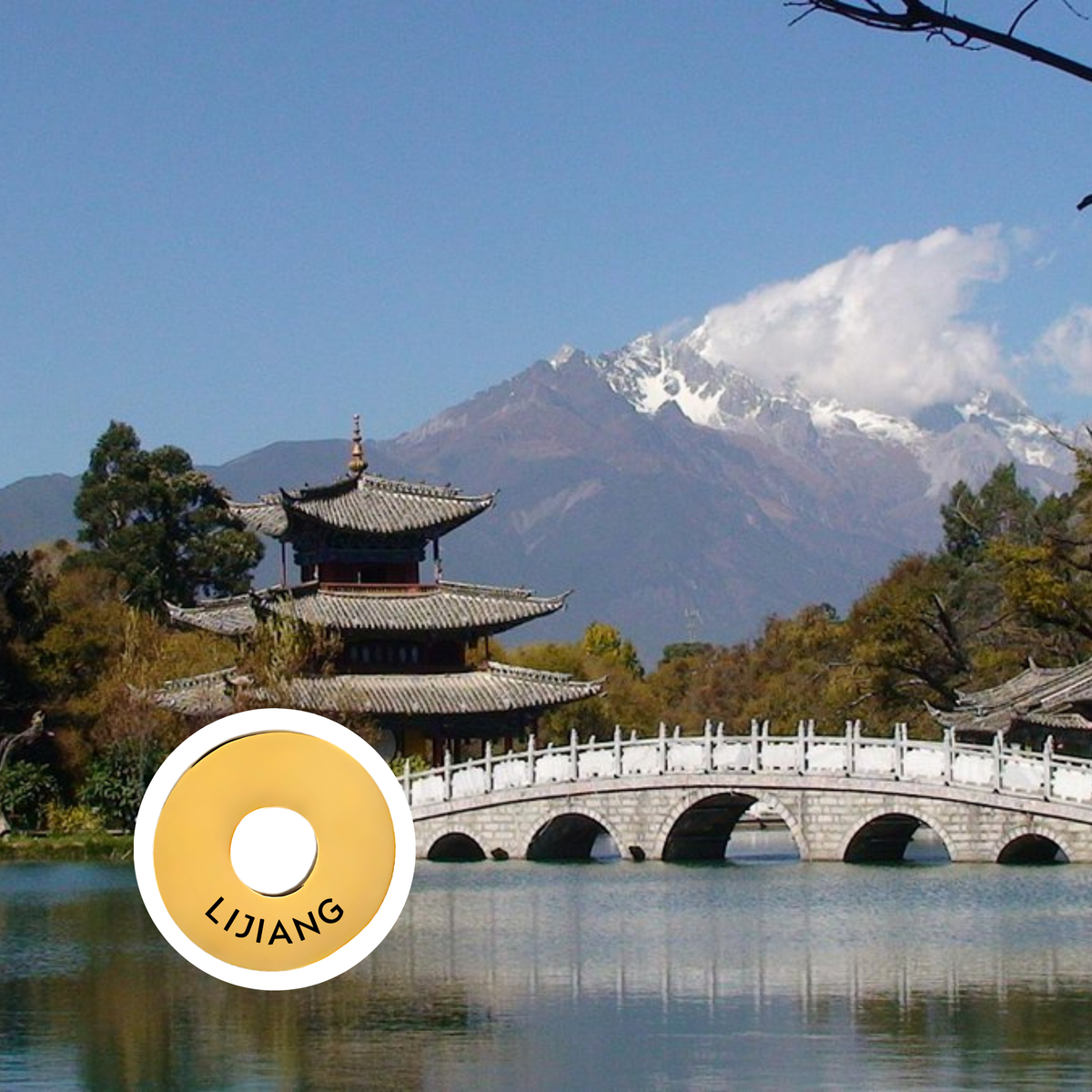 Lijiang engraved city travel ring