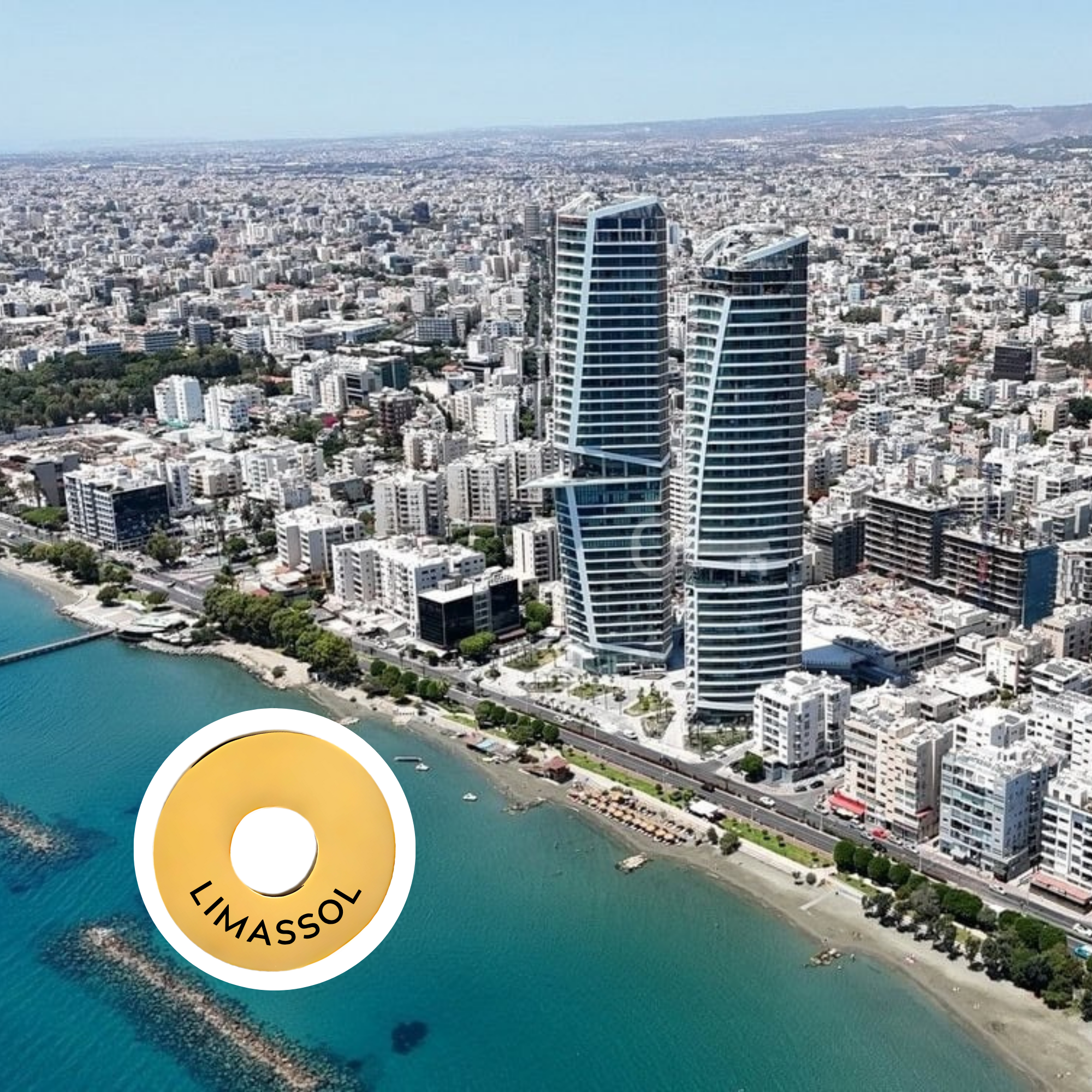 Limassol engraved city travel ring