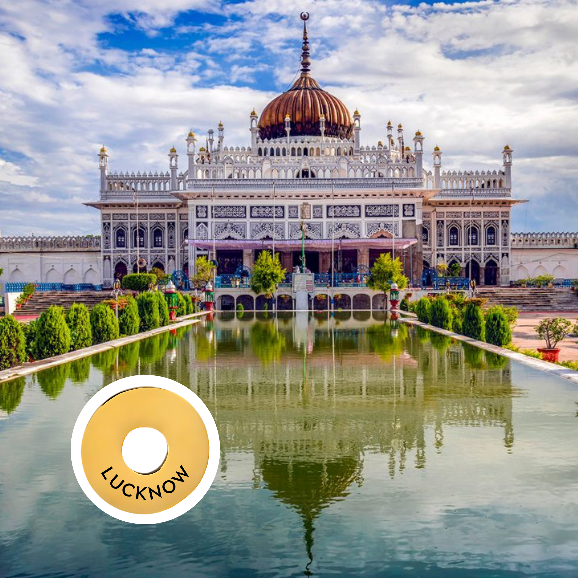 Lucknow engraved city travel ring