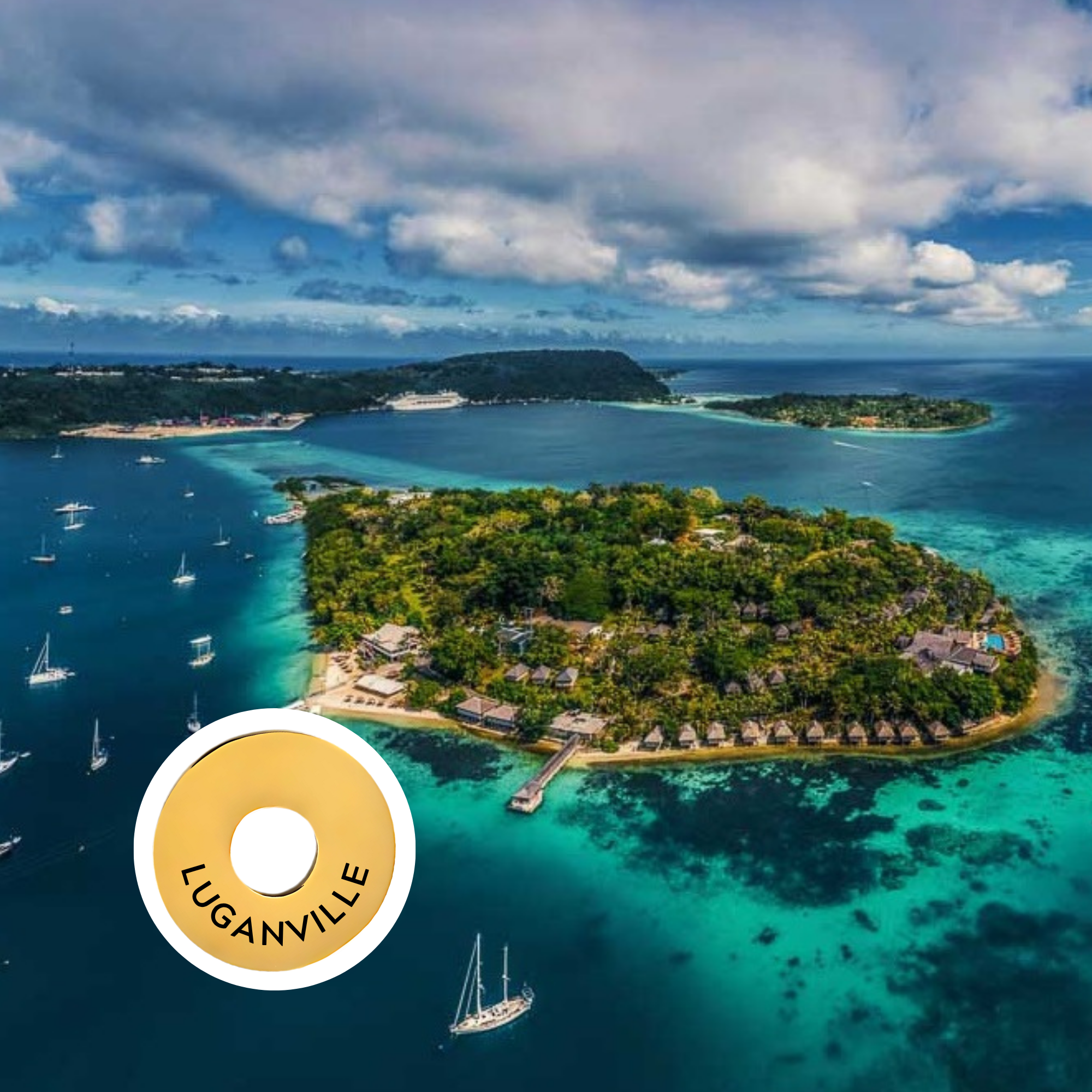 Luganville engraved city travel ring