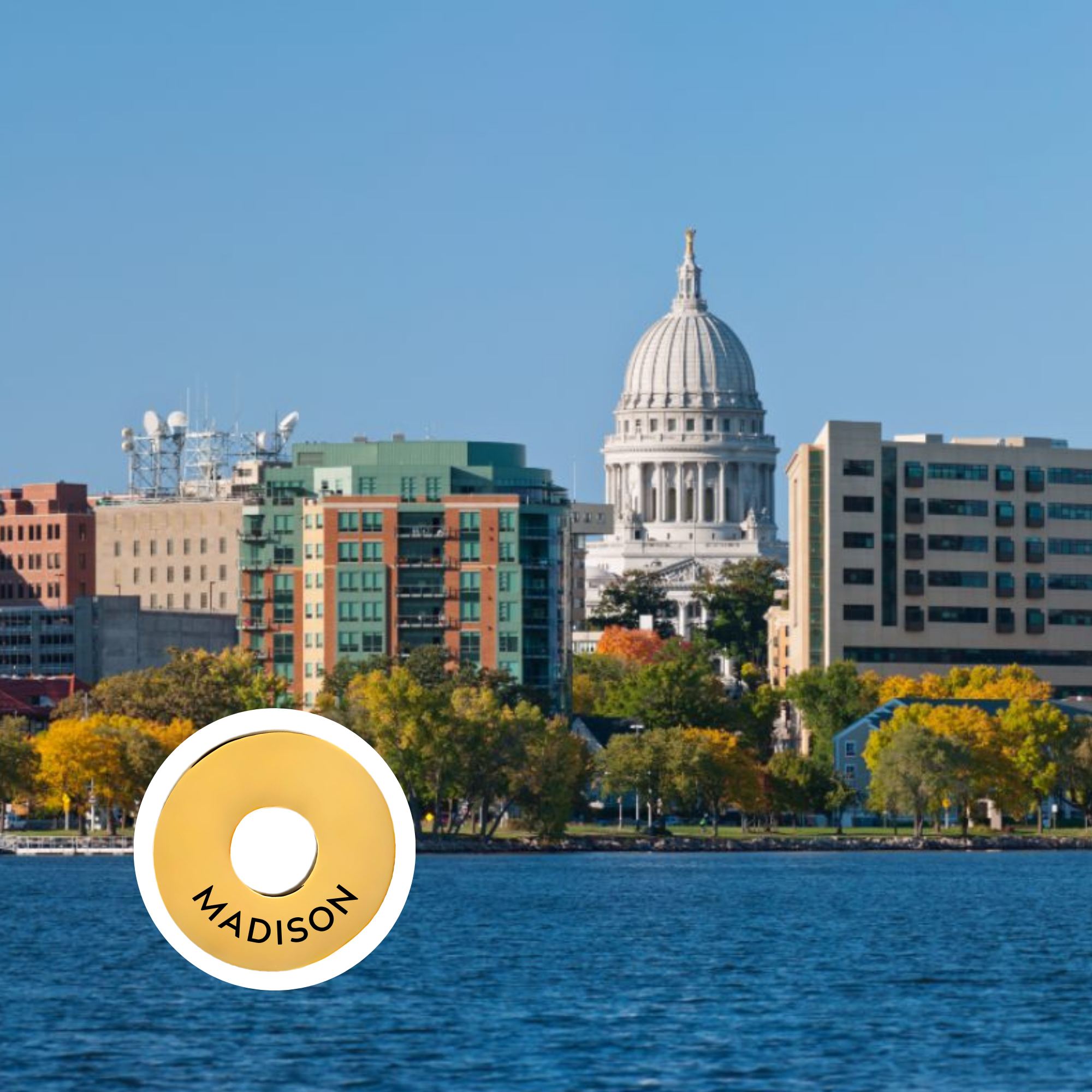 Madison engraved city travel ring