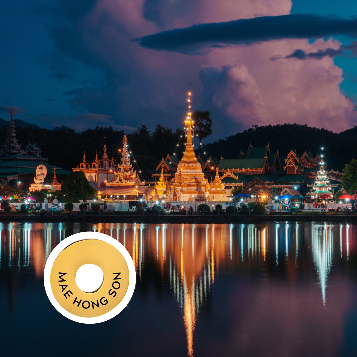 Mae Hong Son engraved city travel ring