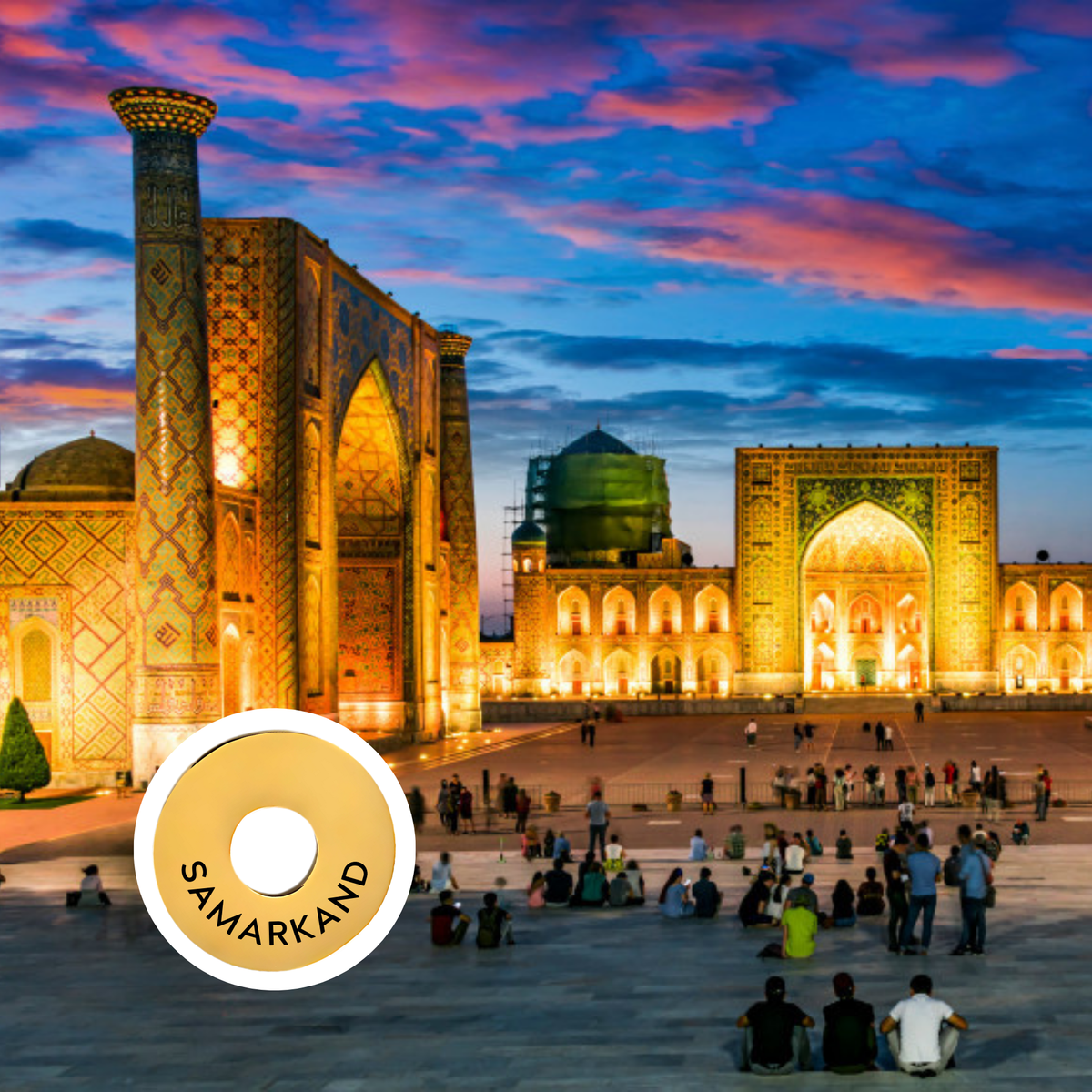 Samarkand engraved city travel ring