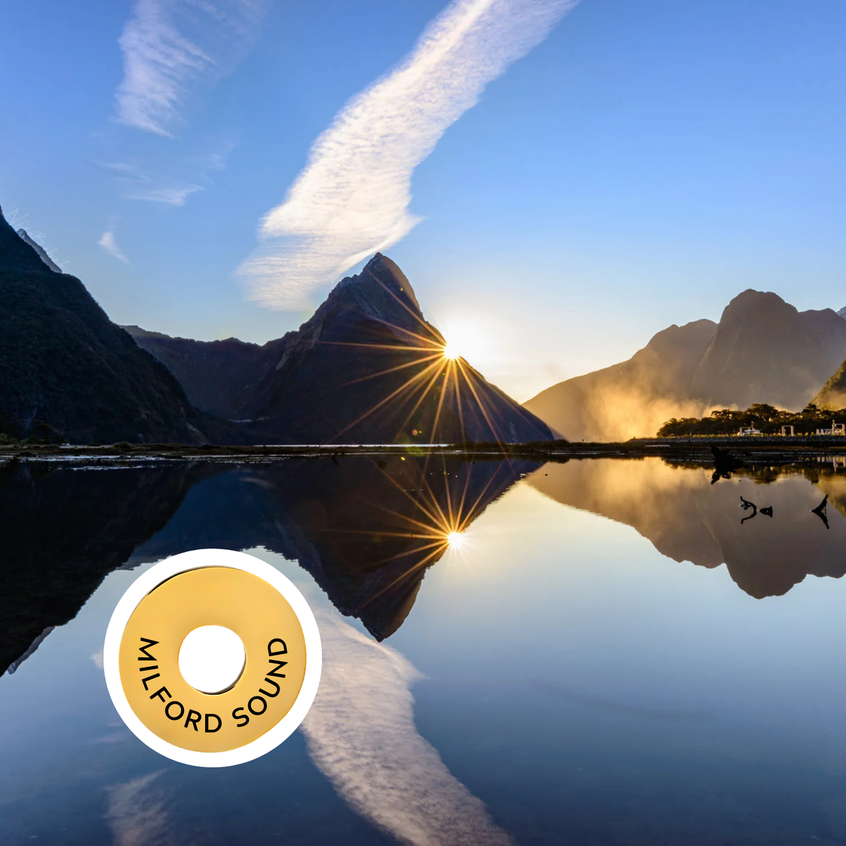 Milford Sound engraved city travel ring