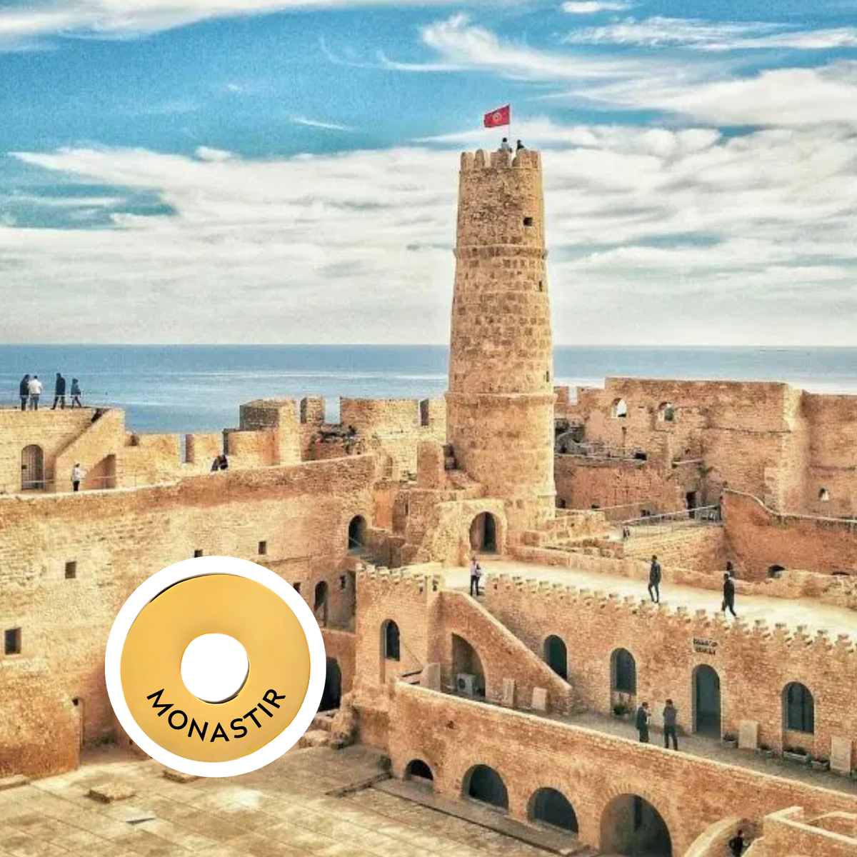 Monastir engraved city travel ring