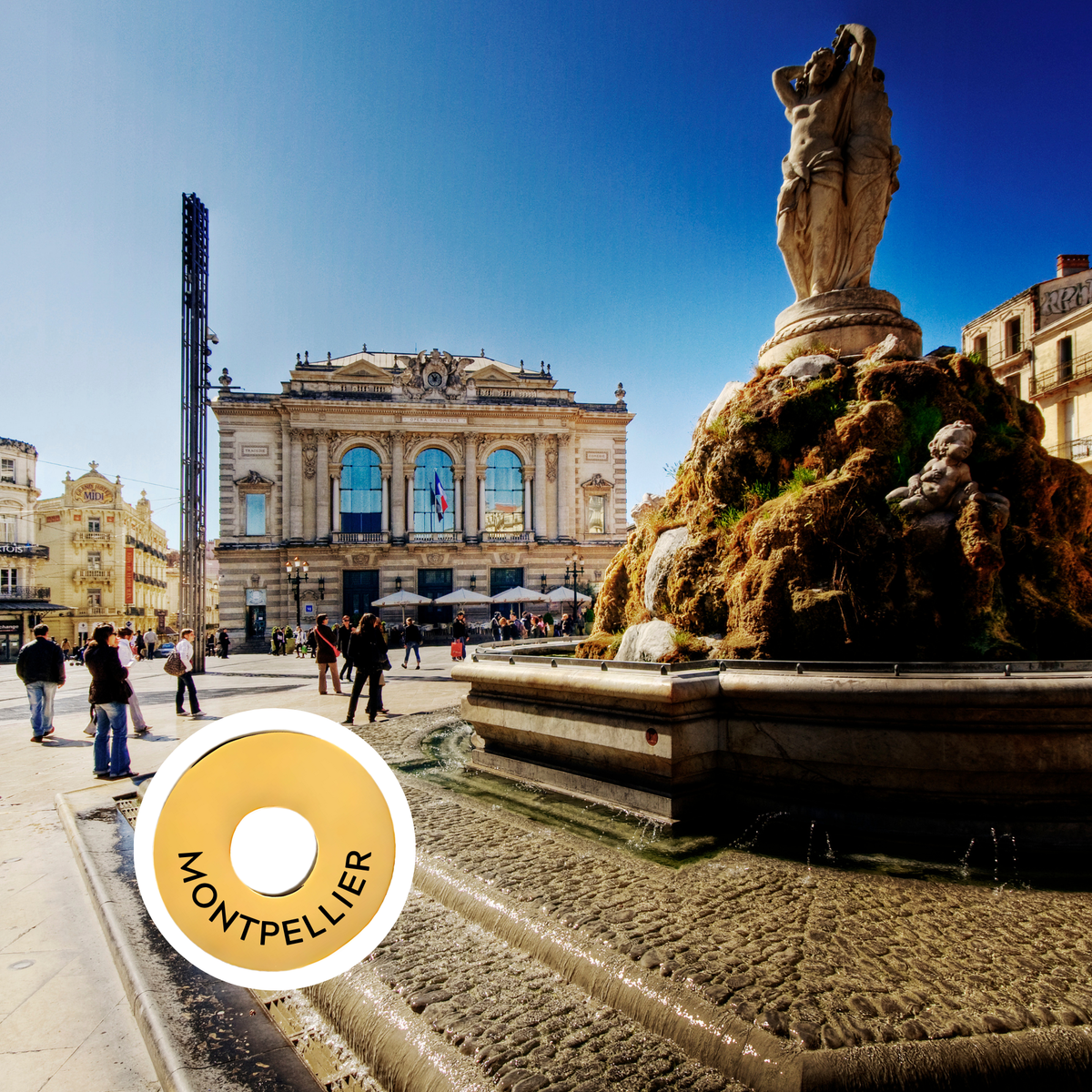 Montpellier engraved city travel ring