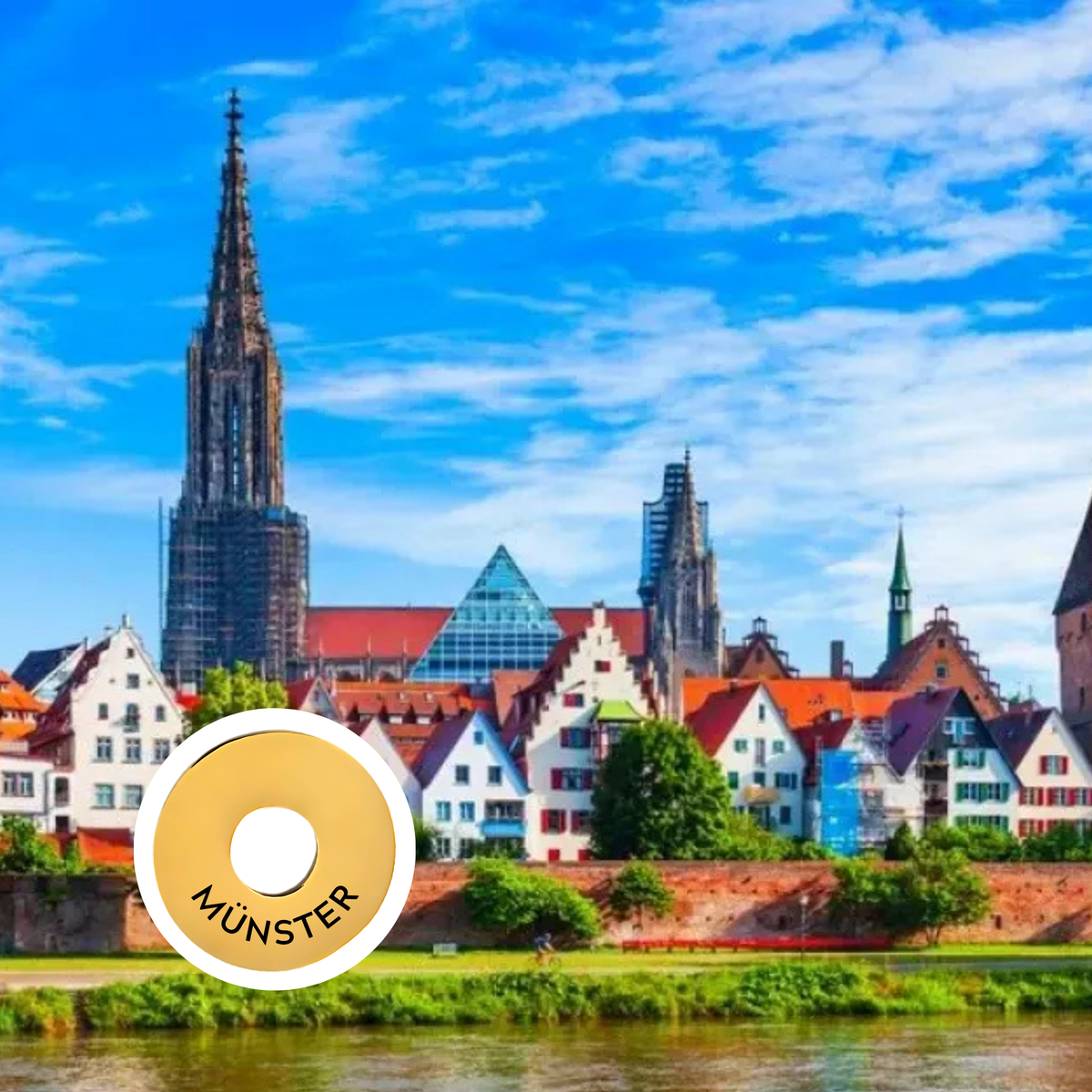 Münster engraved city travel ring