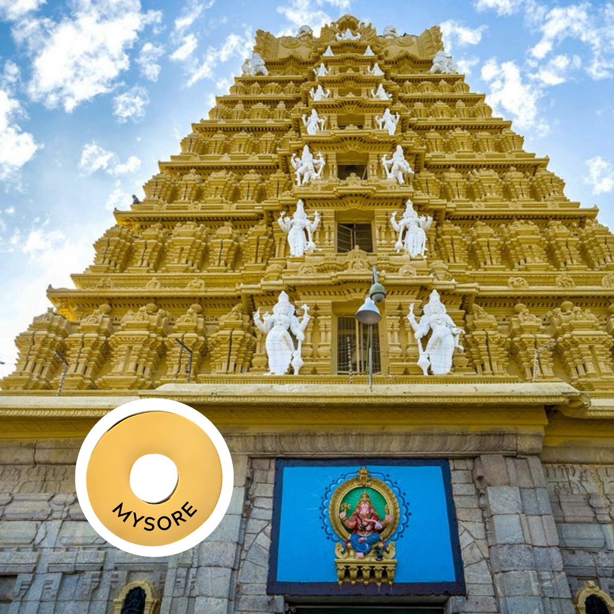 Mysore engraved city travel ring