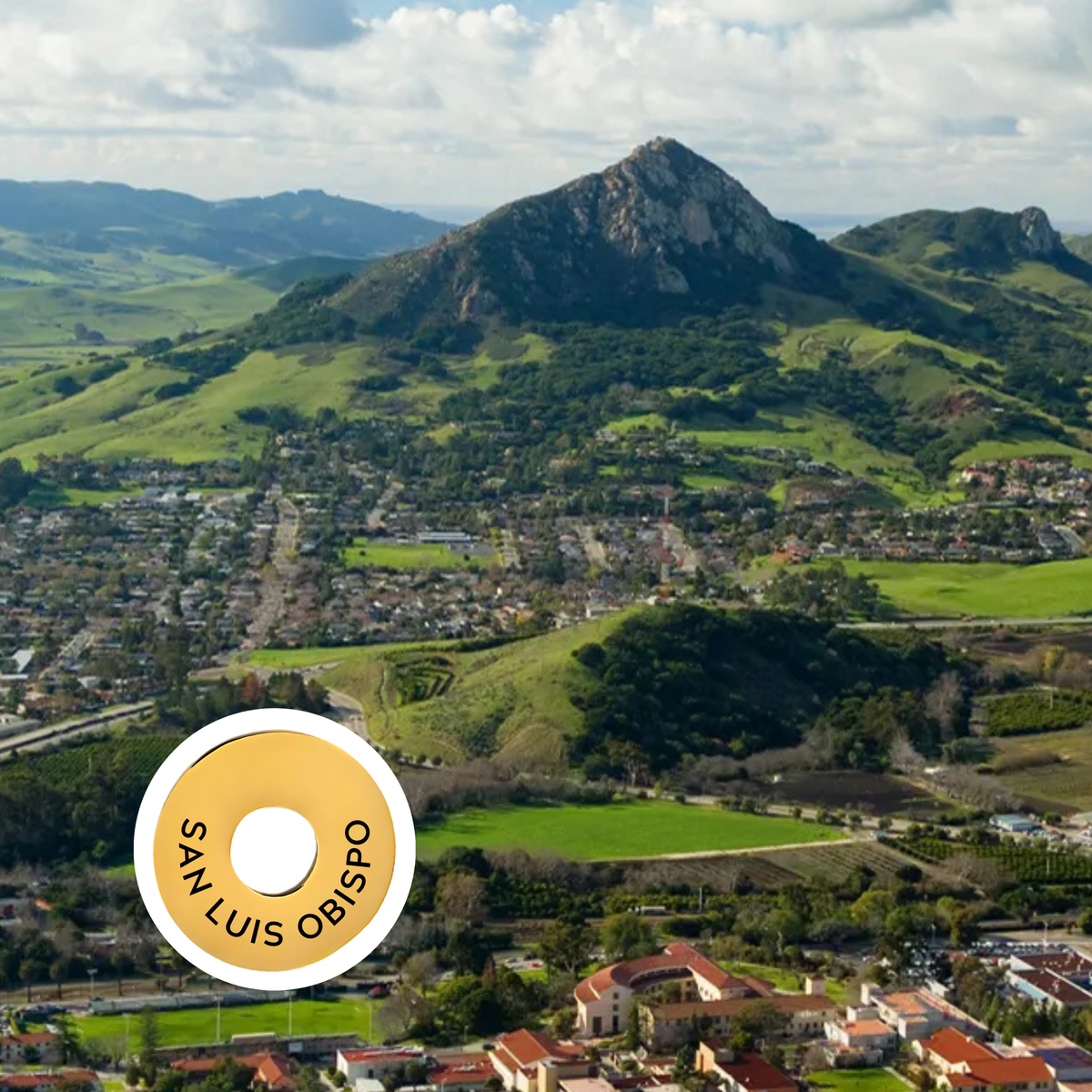 San Luis Obispo engraved city travel ring
