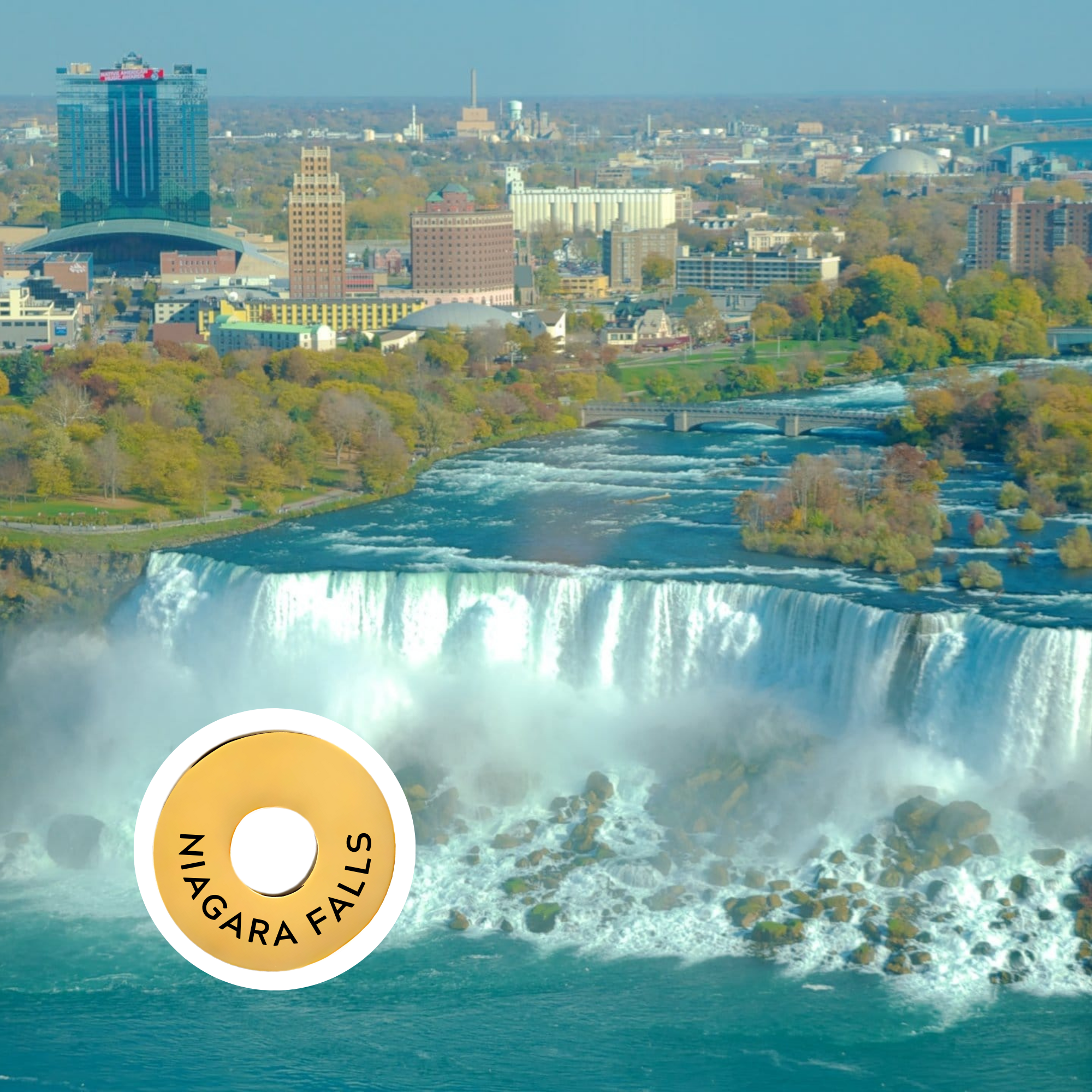 Niagara Falls engraved city travel ring