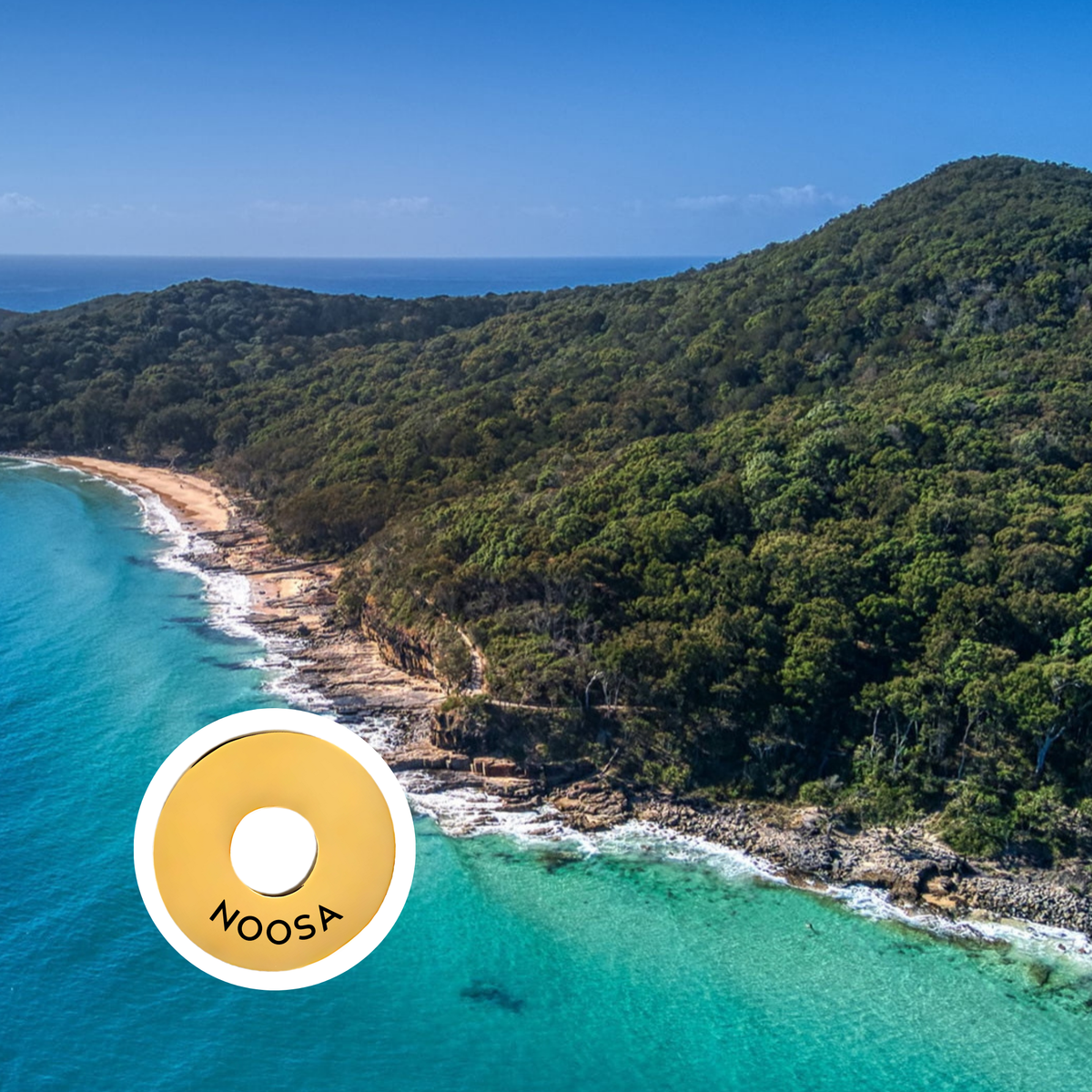 Noosa engraved city travel ring