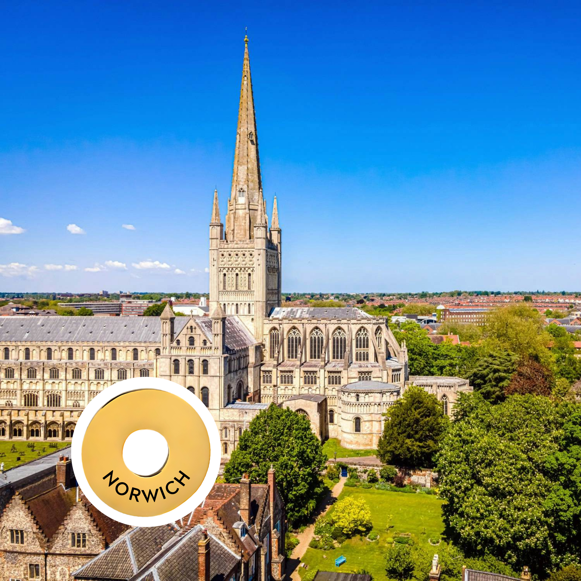 Norwich engraved city travel ring