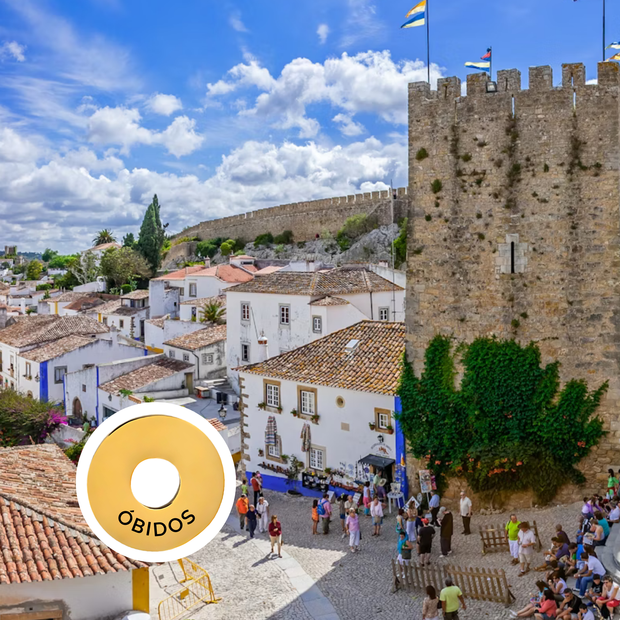 Óbidos engraved city travel ring