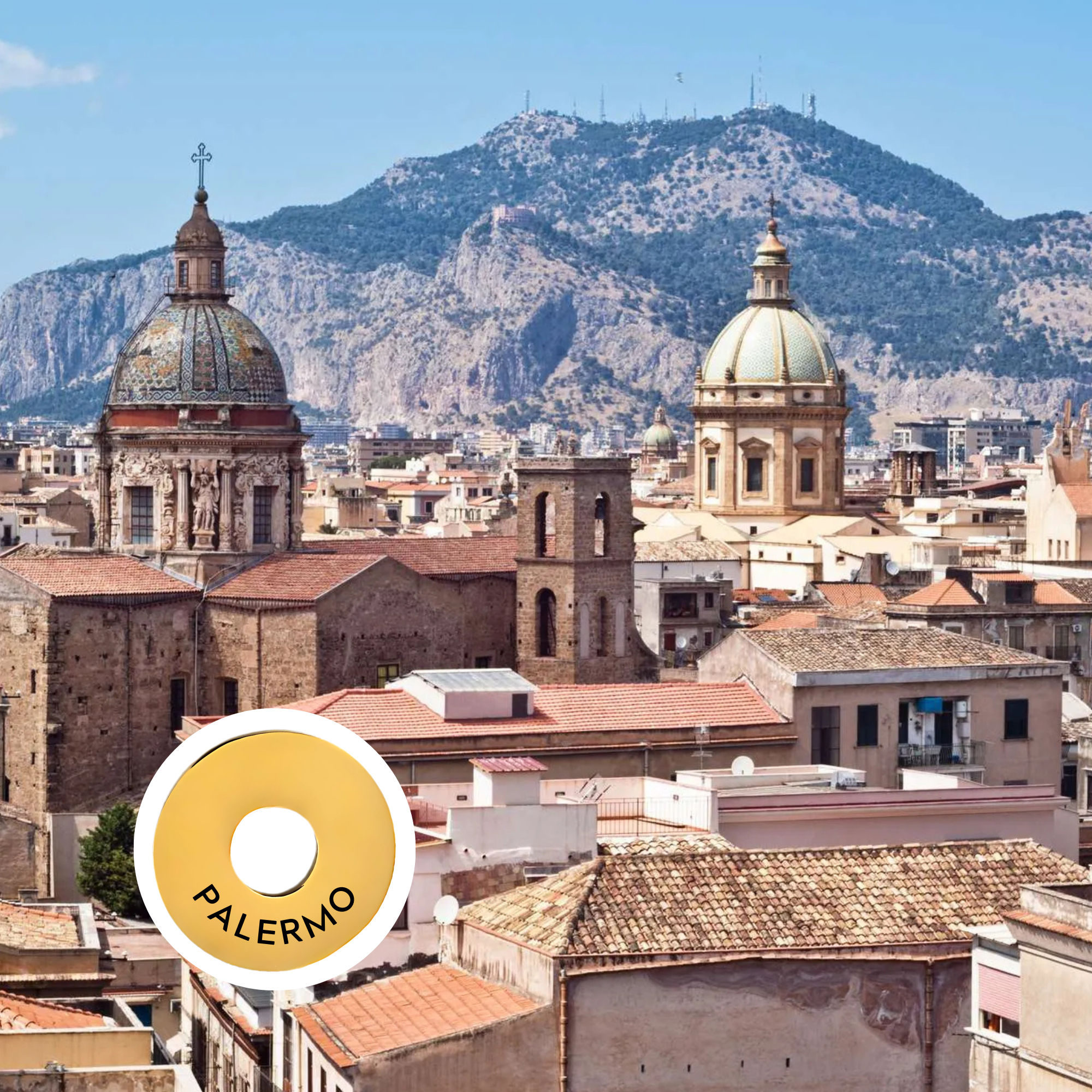 Palermo engraved city travel ring
