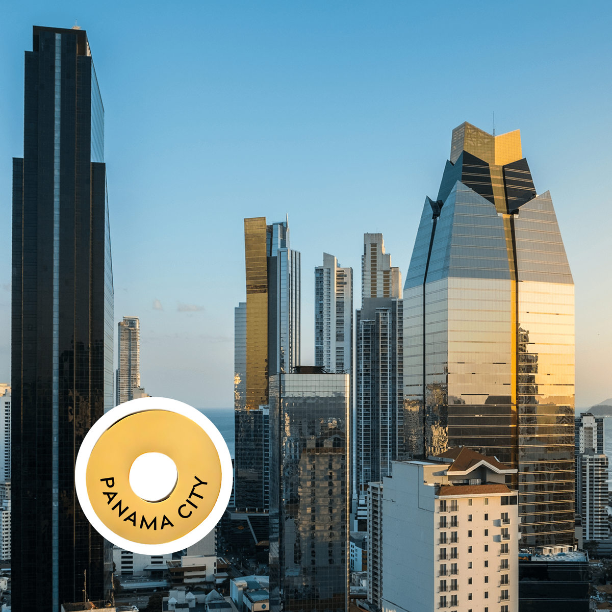 Panama City engraved city travel ring