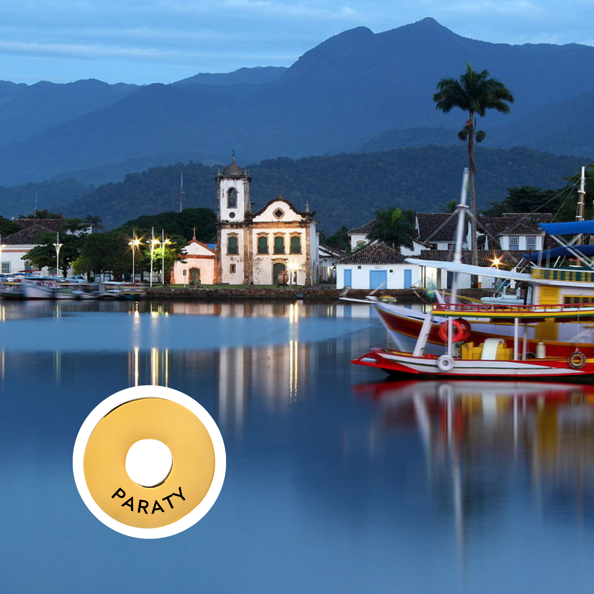 Paraty engraved city travel ring