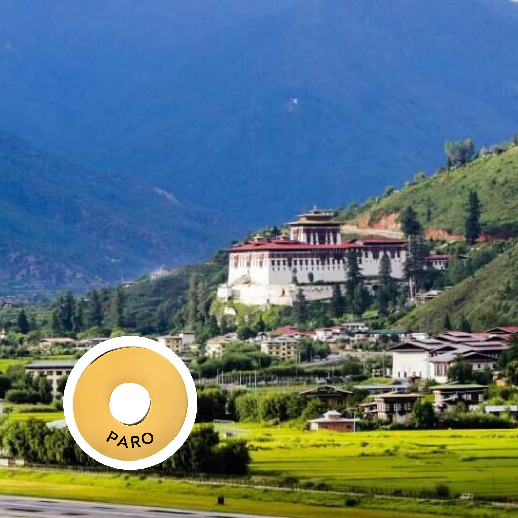 Paro engraved city travel ring