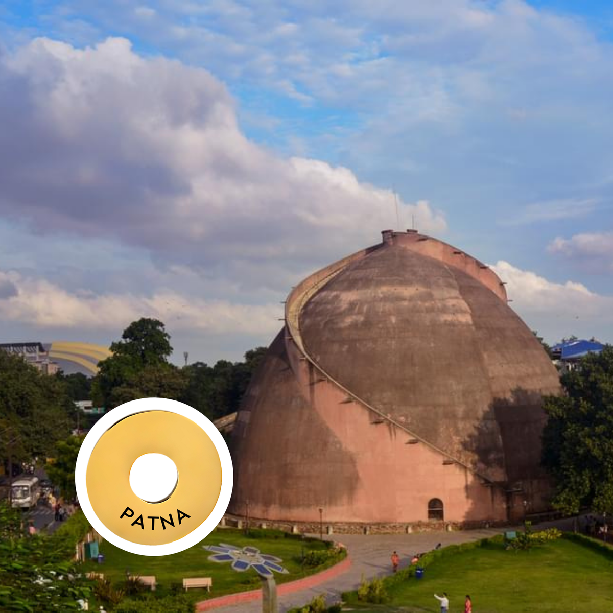 Patna engraved city travel ring