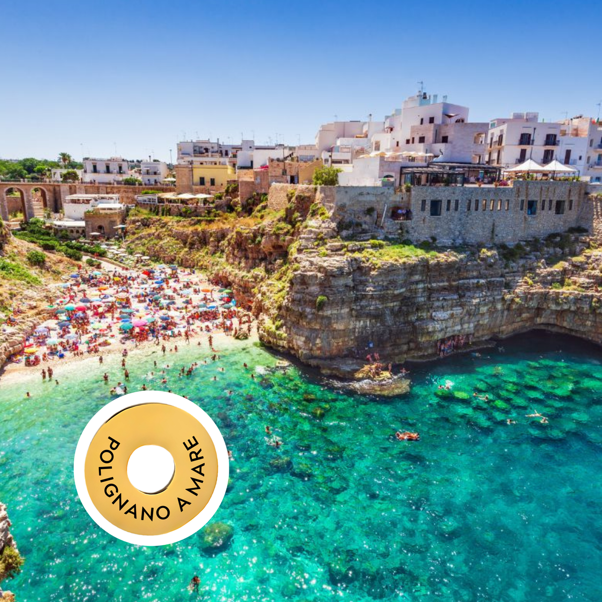 Polignano a Mare engraved city travel ring